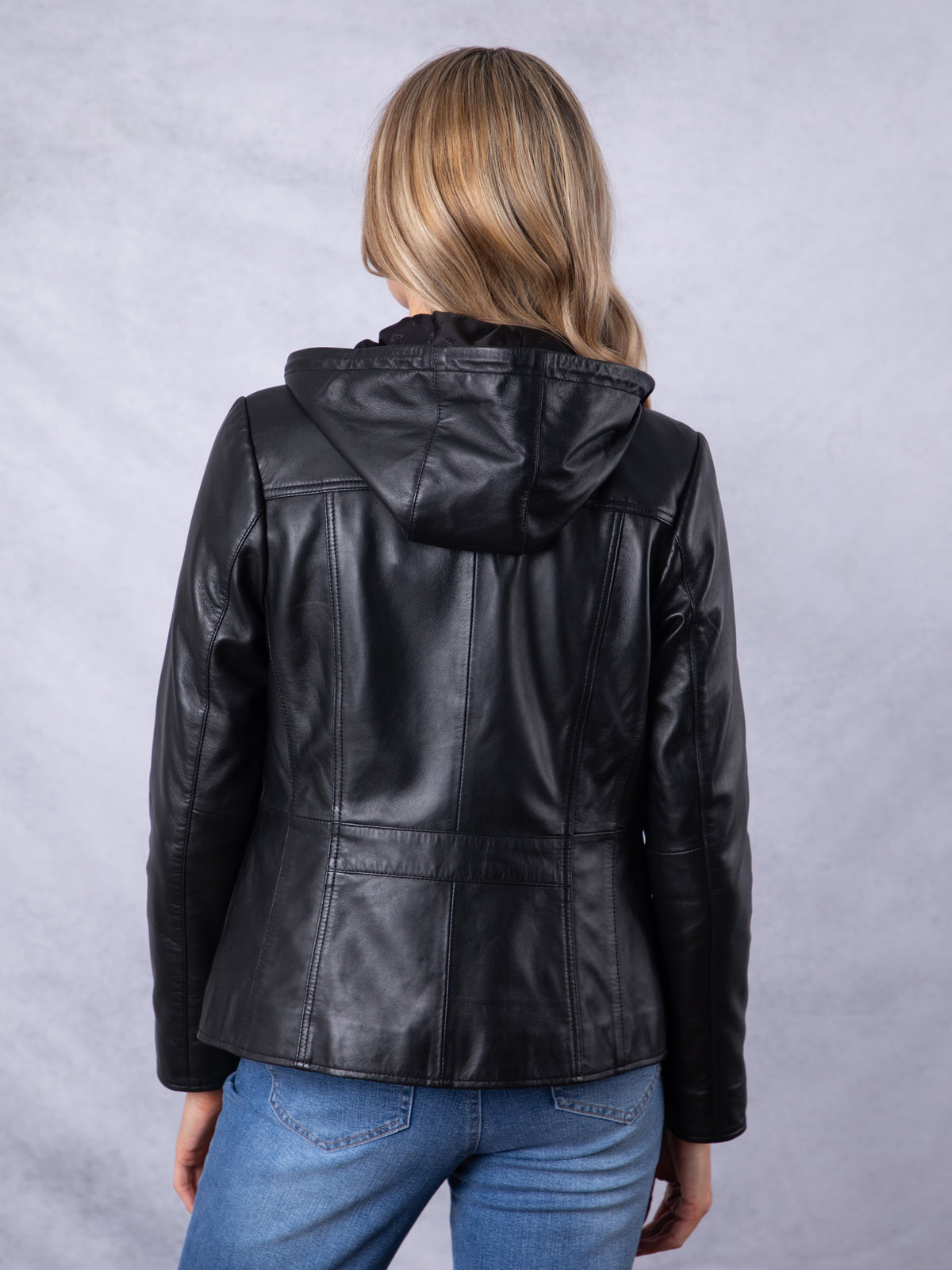 Abbeyville Hooded Leather Jacket