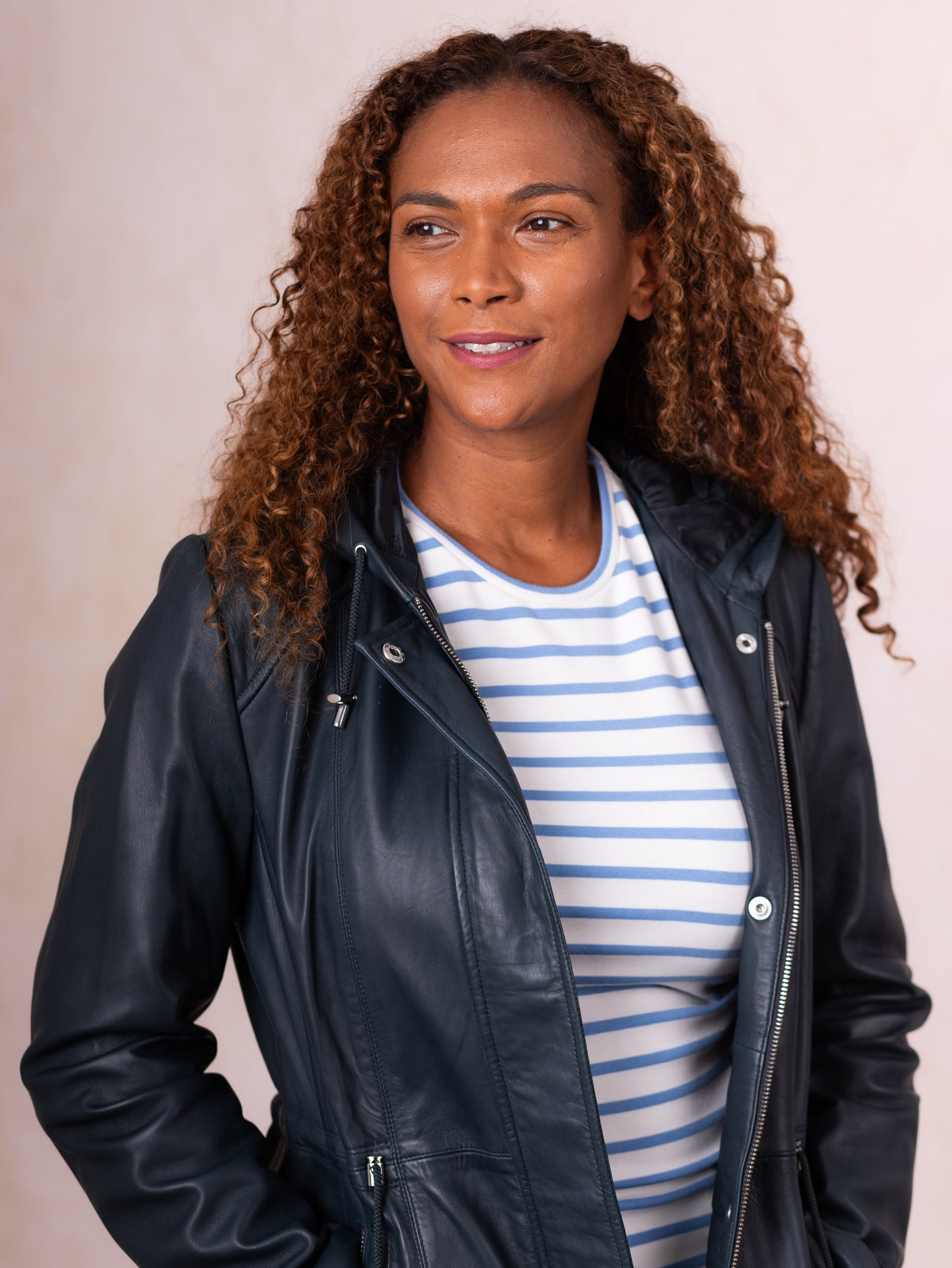 Ambleside Hooded Leather Coat