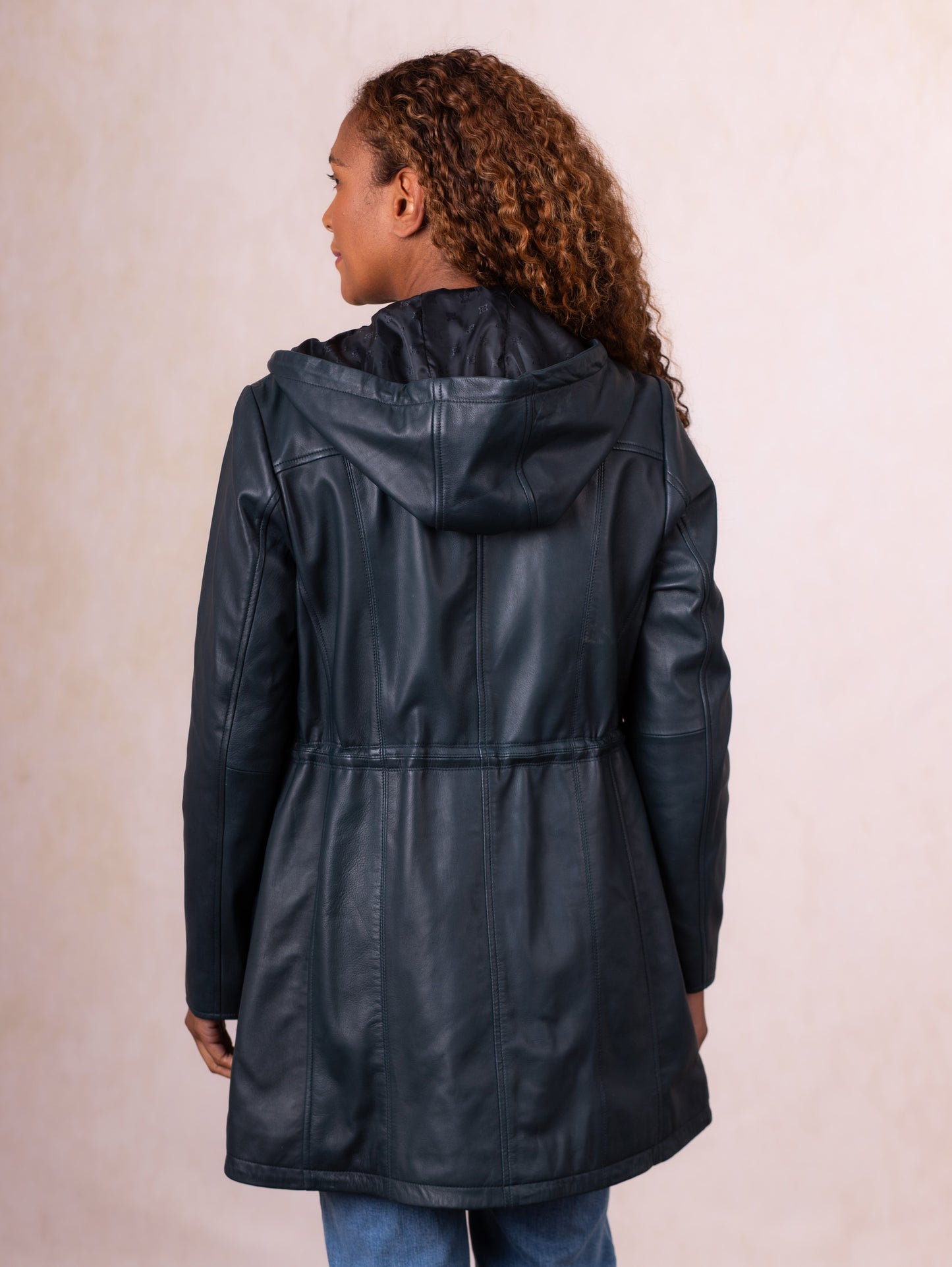 Ambleside Hooded Leather Coat