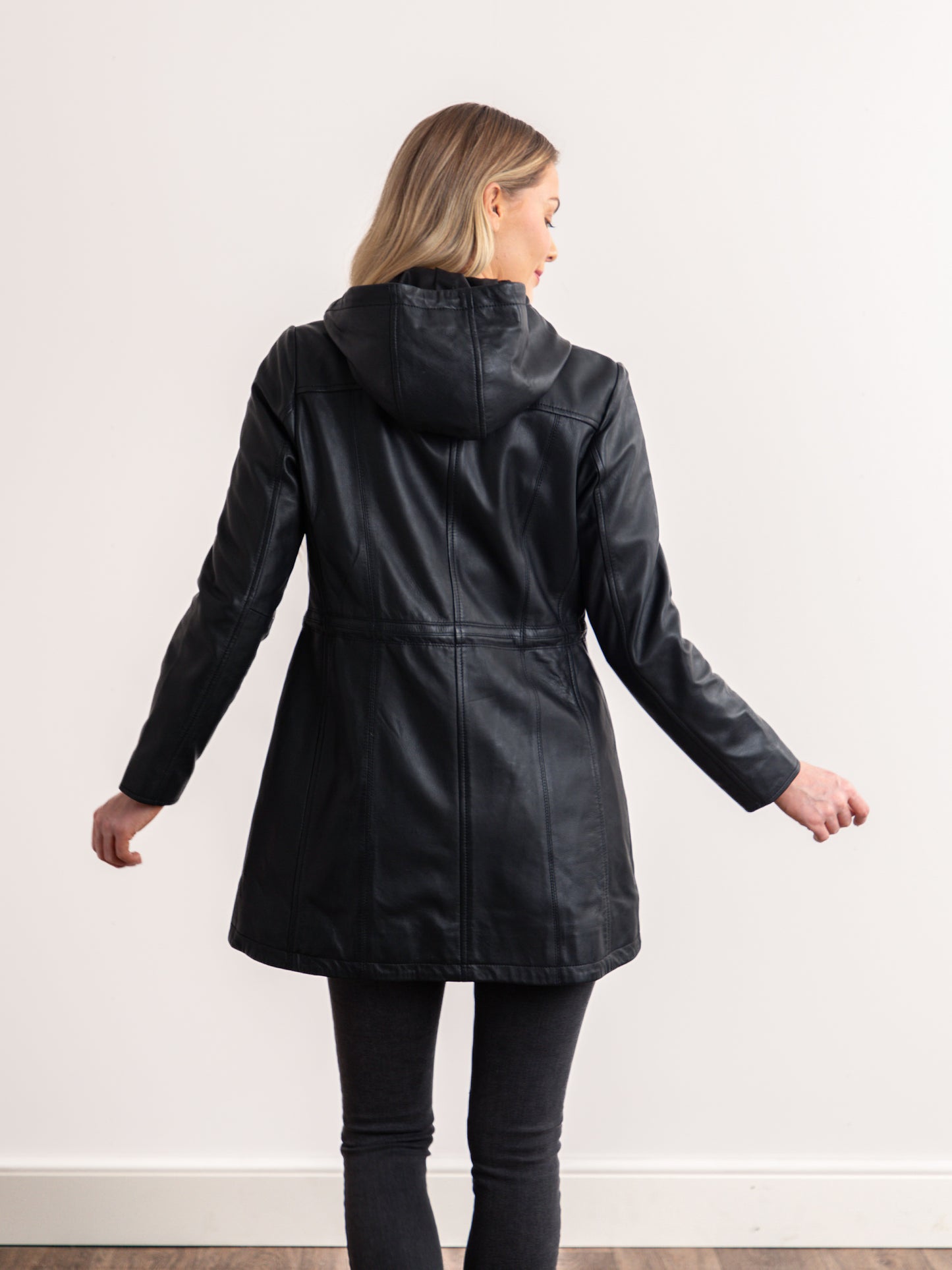 Ambleside Hooded Leather Coat