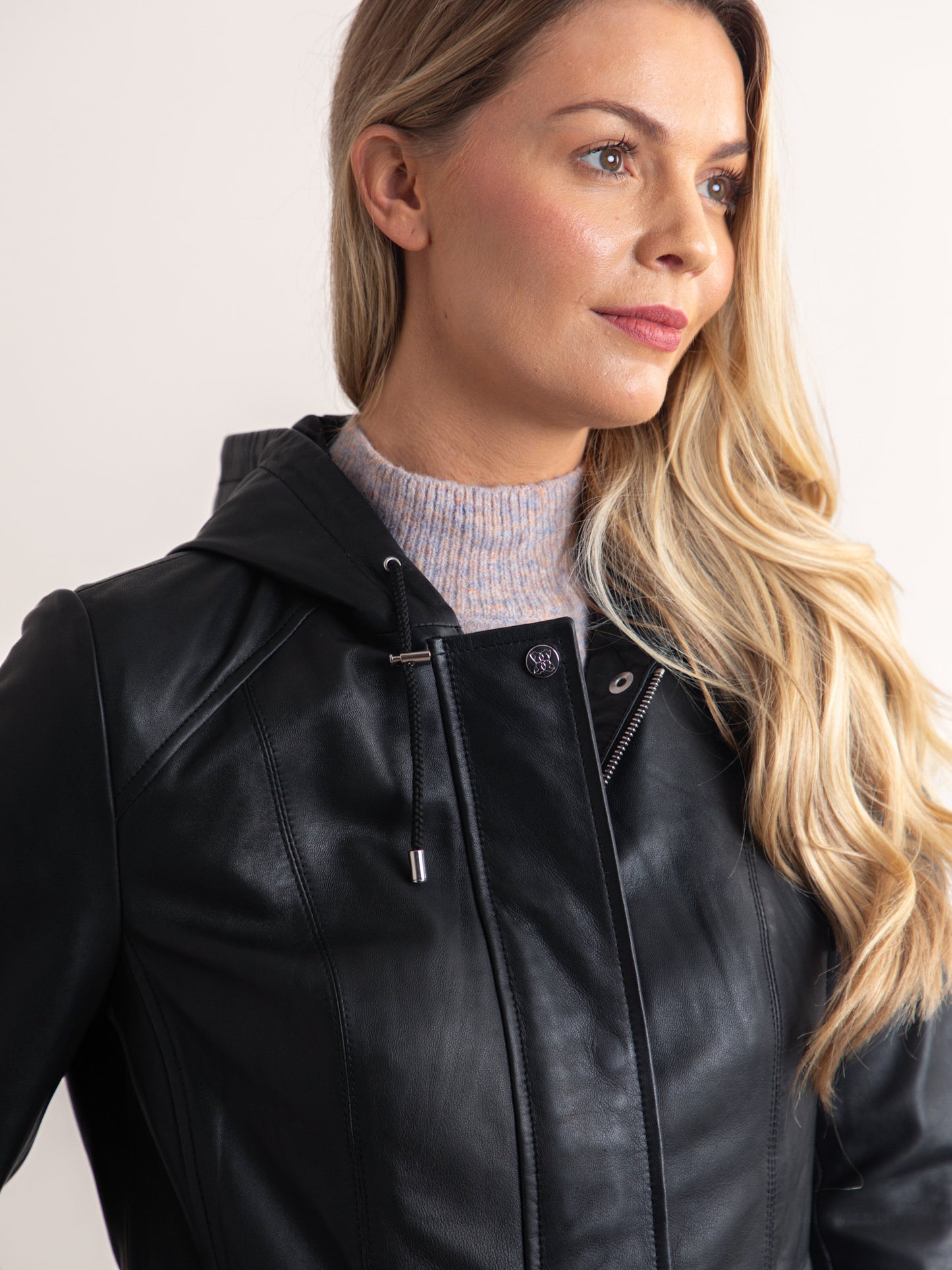 Ambleside Hooded Leather Coat