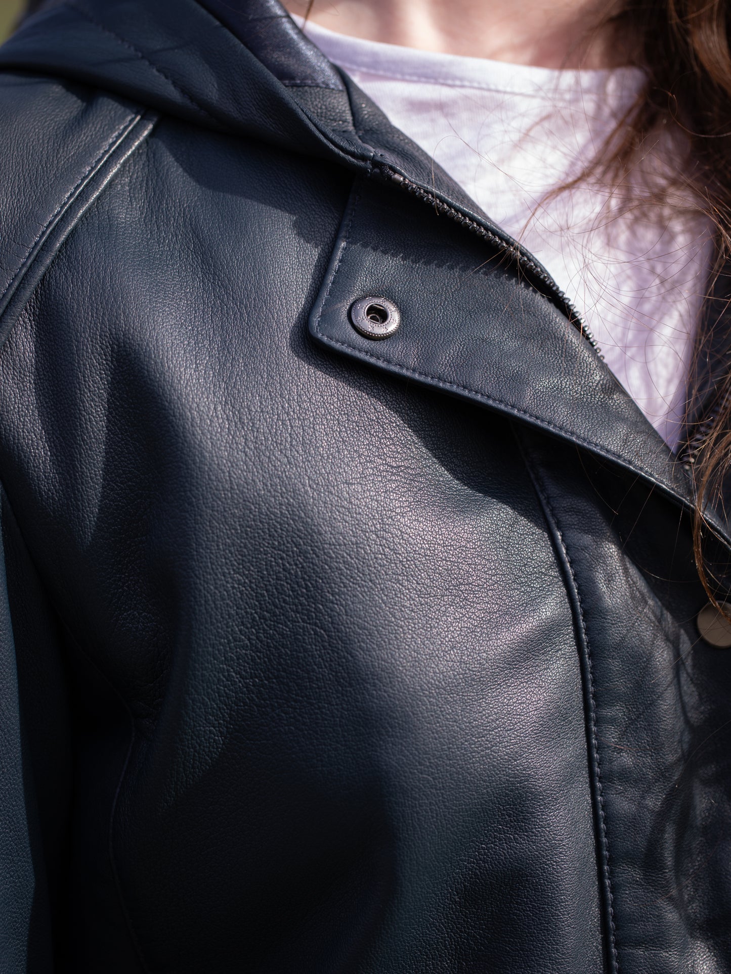 Patterdale Hooded Leather Coat