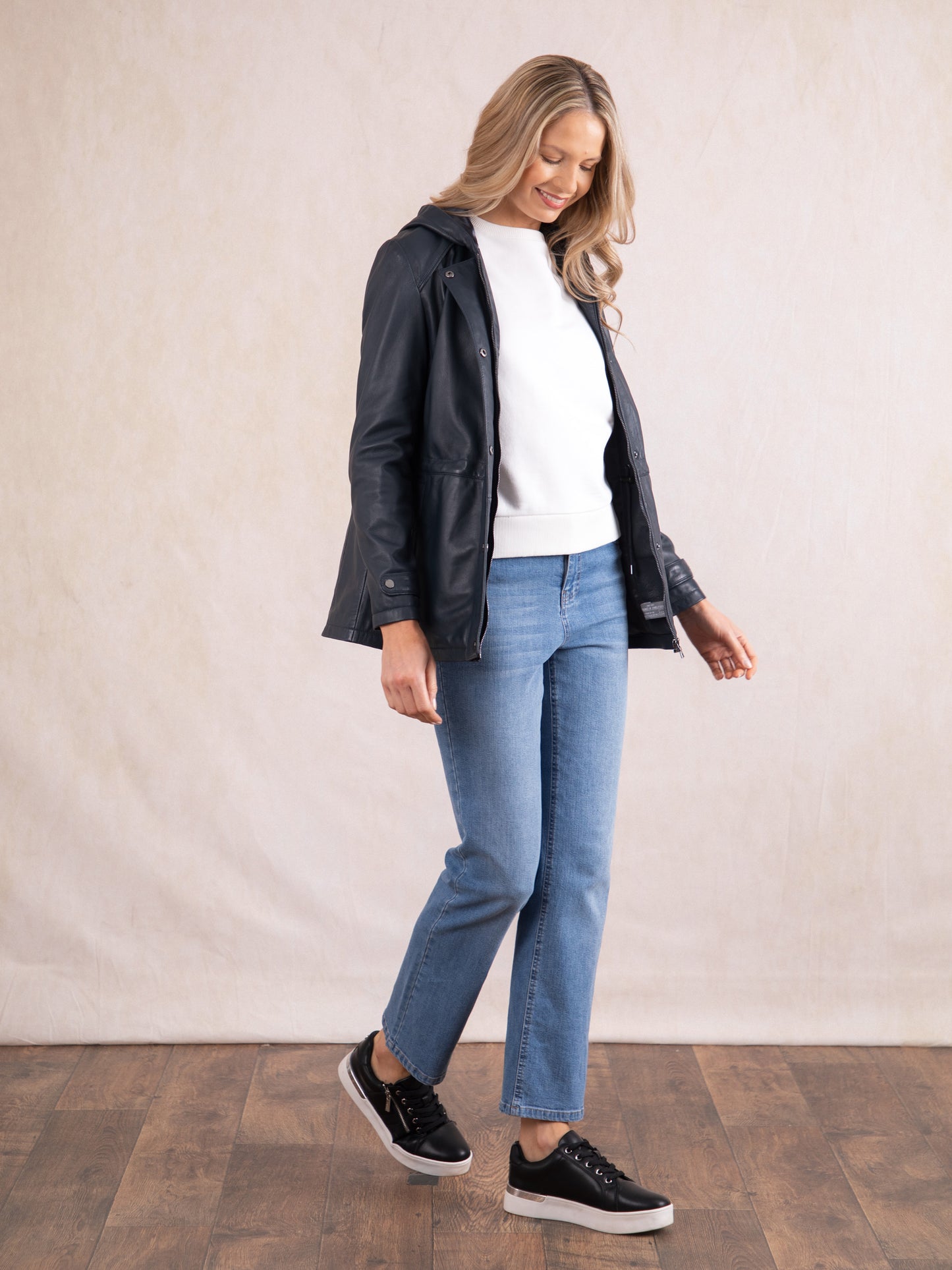 Patterdale Hooded Leather Coat