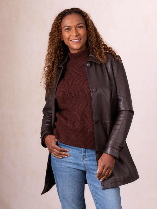 Bilsco Longline Leather Jacket