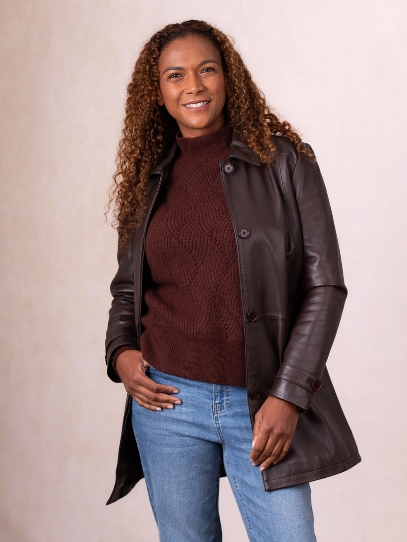 Bilsco Longline Leather Jacket