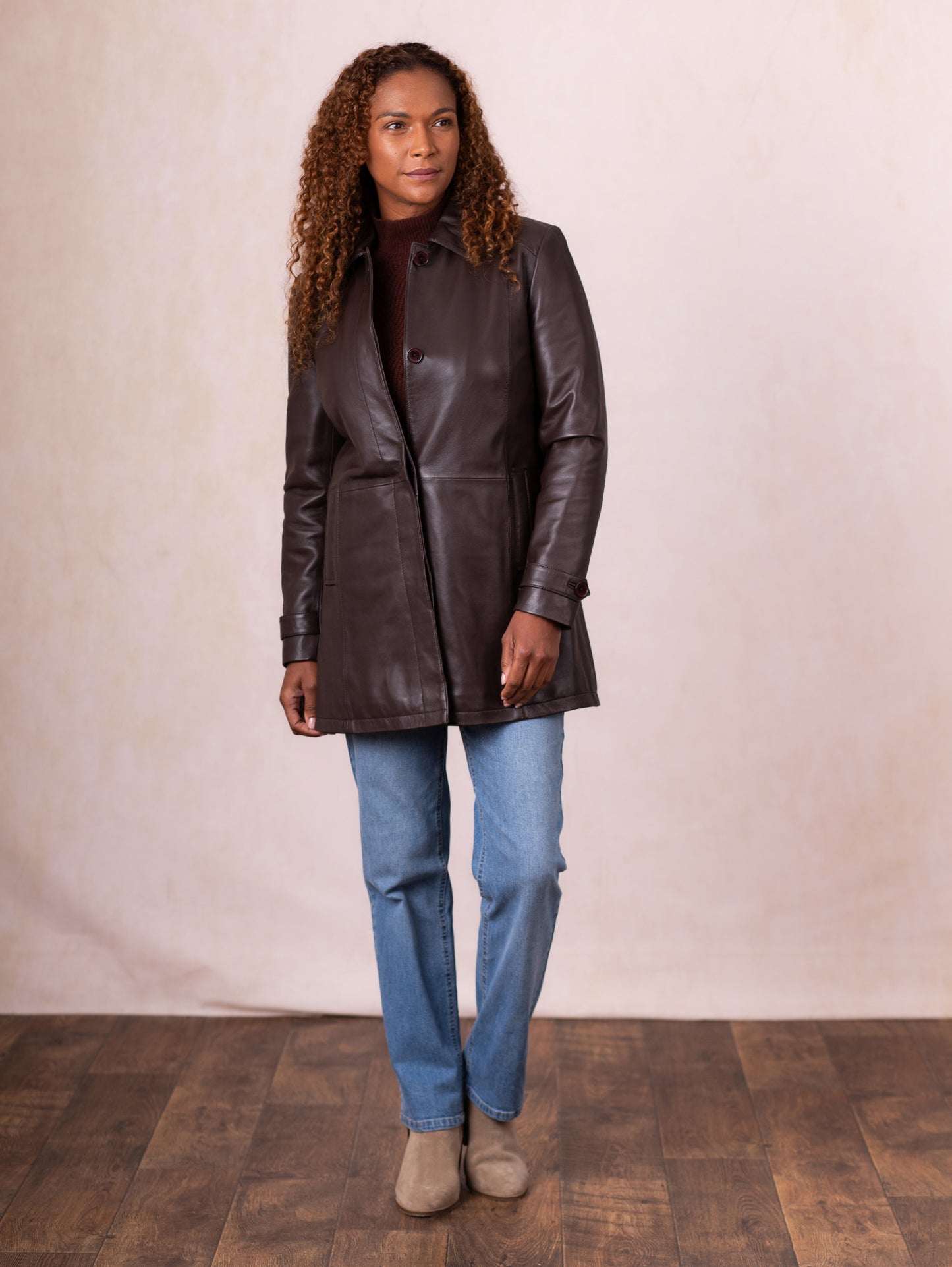 Bilsco Longline Leather Jacket