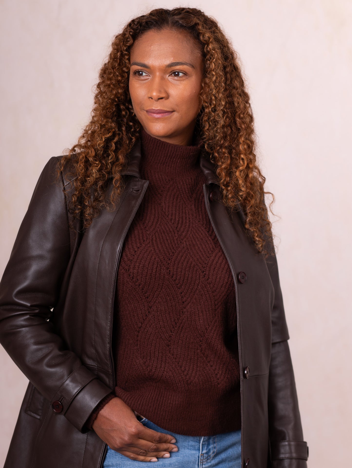 Bilsco Longline Leather Jacket