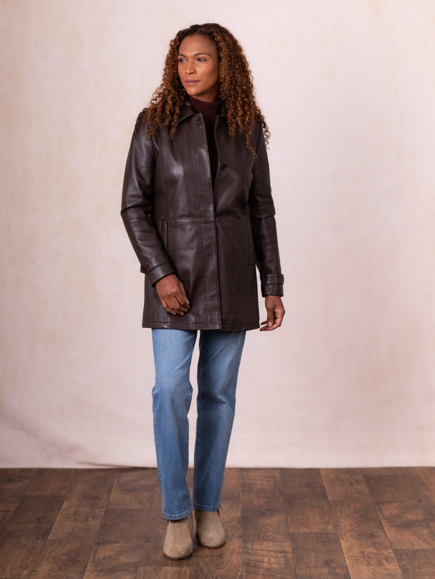 Bilsco Longline Leather Jacket
