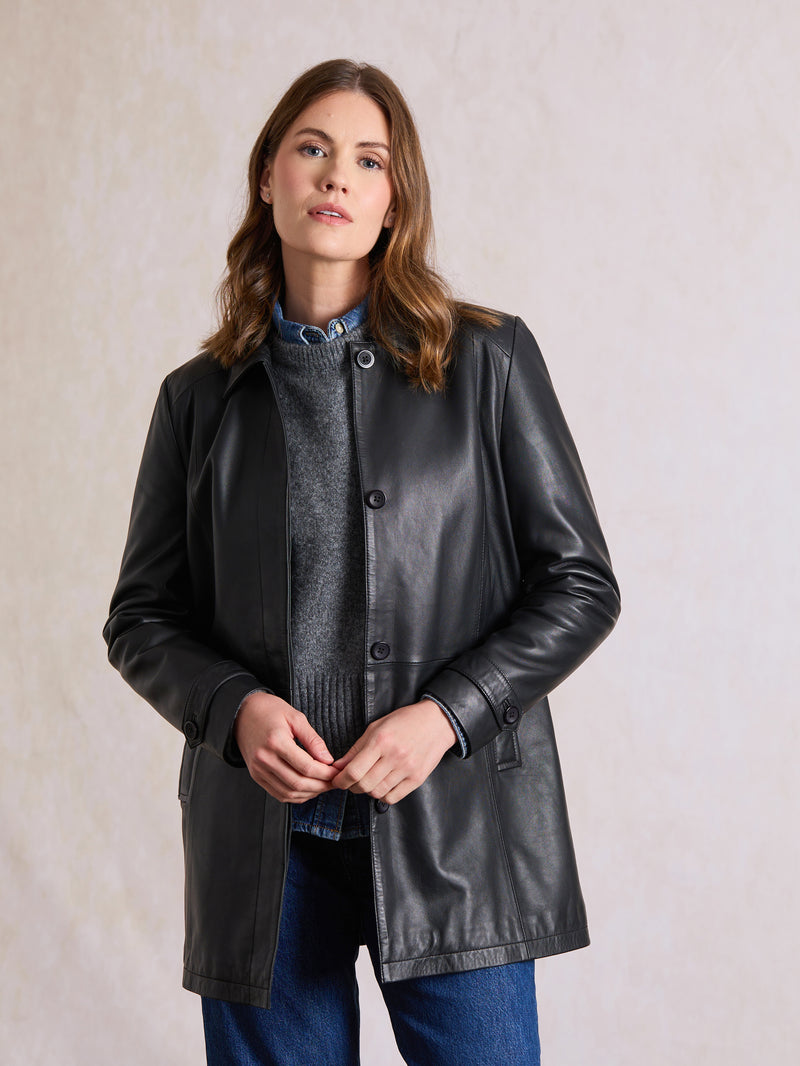 Bilsco Longline Leather Jacket