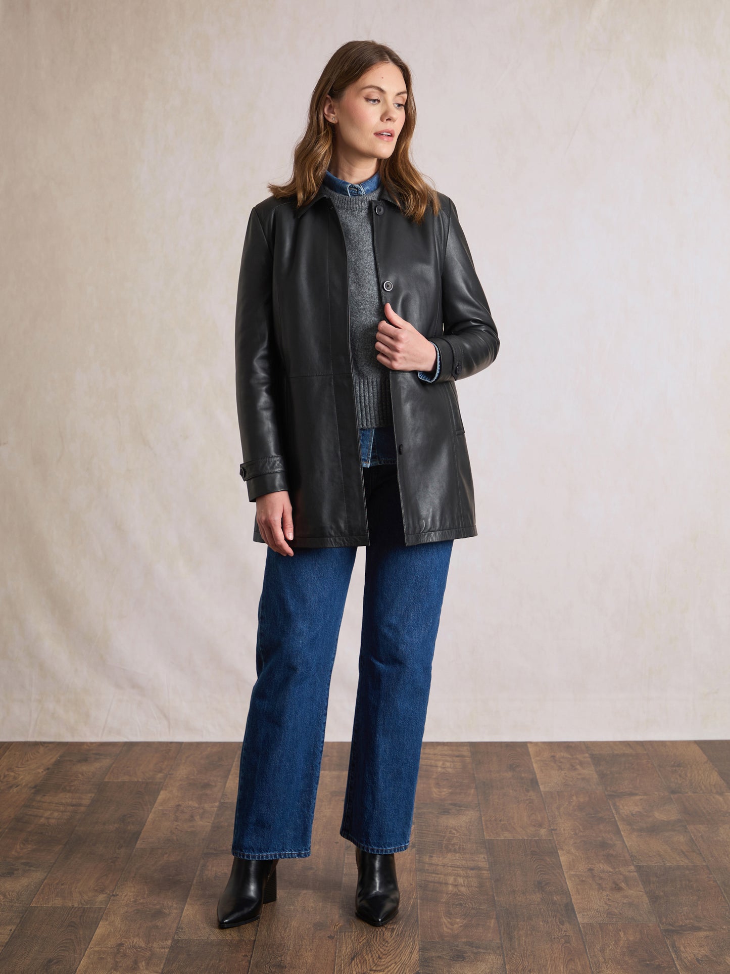 Bilsco Longline Leather Jacket