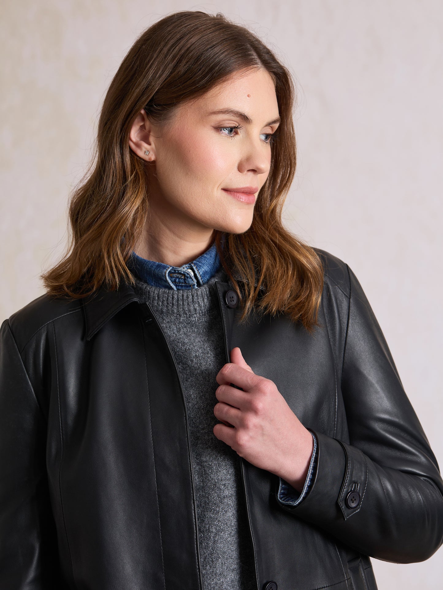 Bilsco Longline Leather Jacket