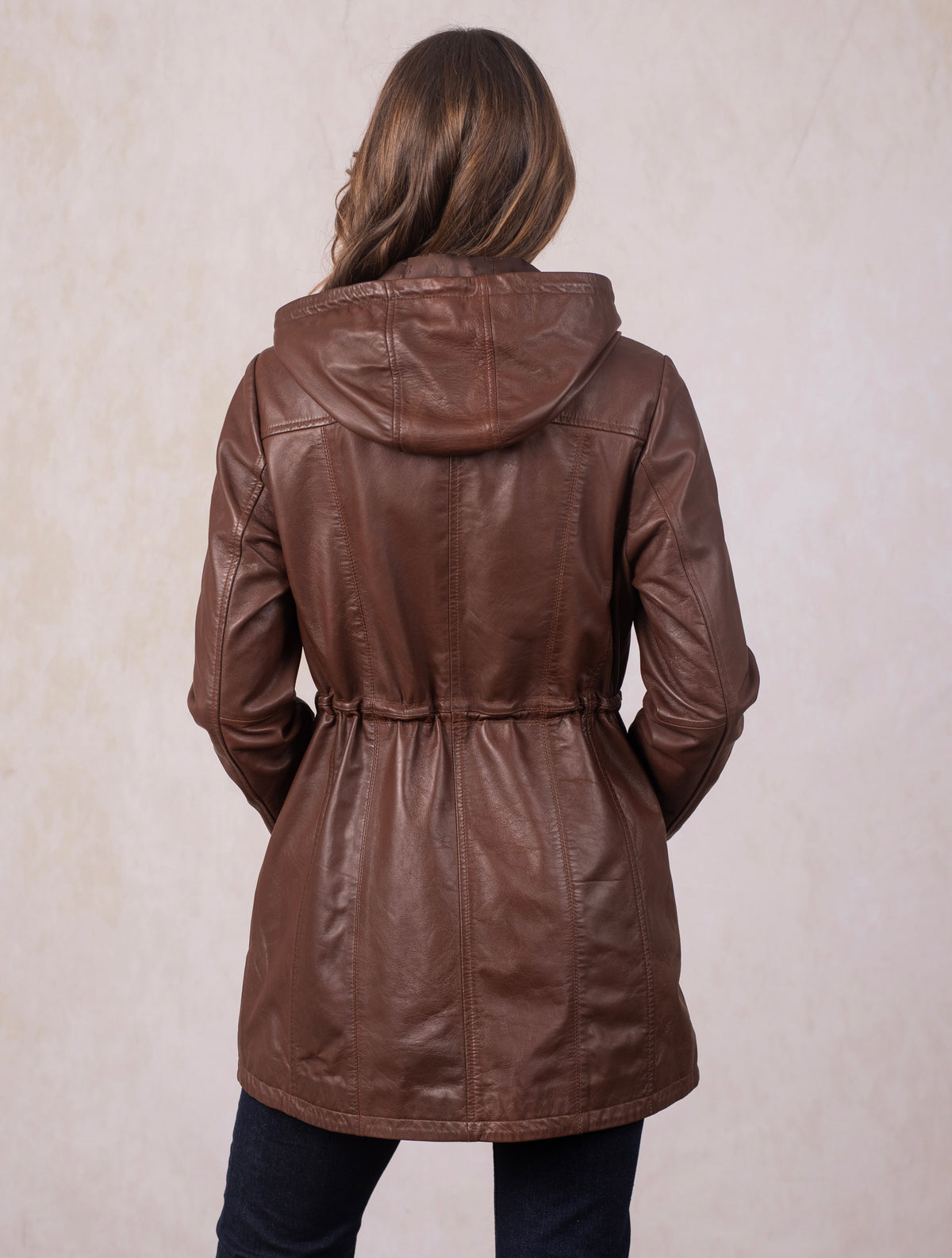 Ambletown Hooded Leather Coat