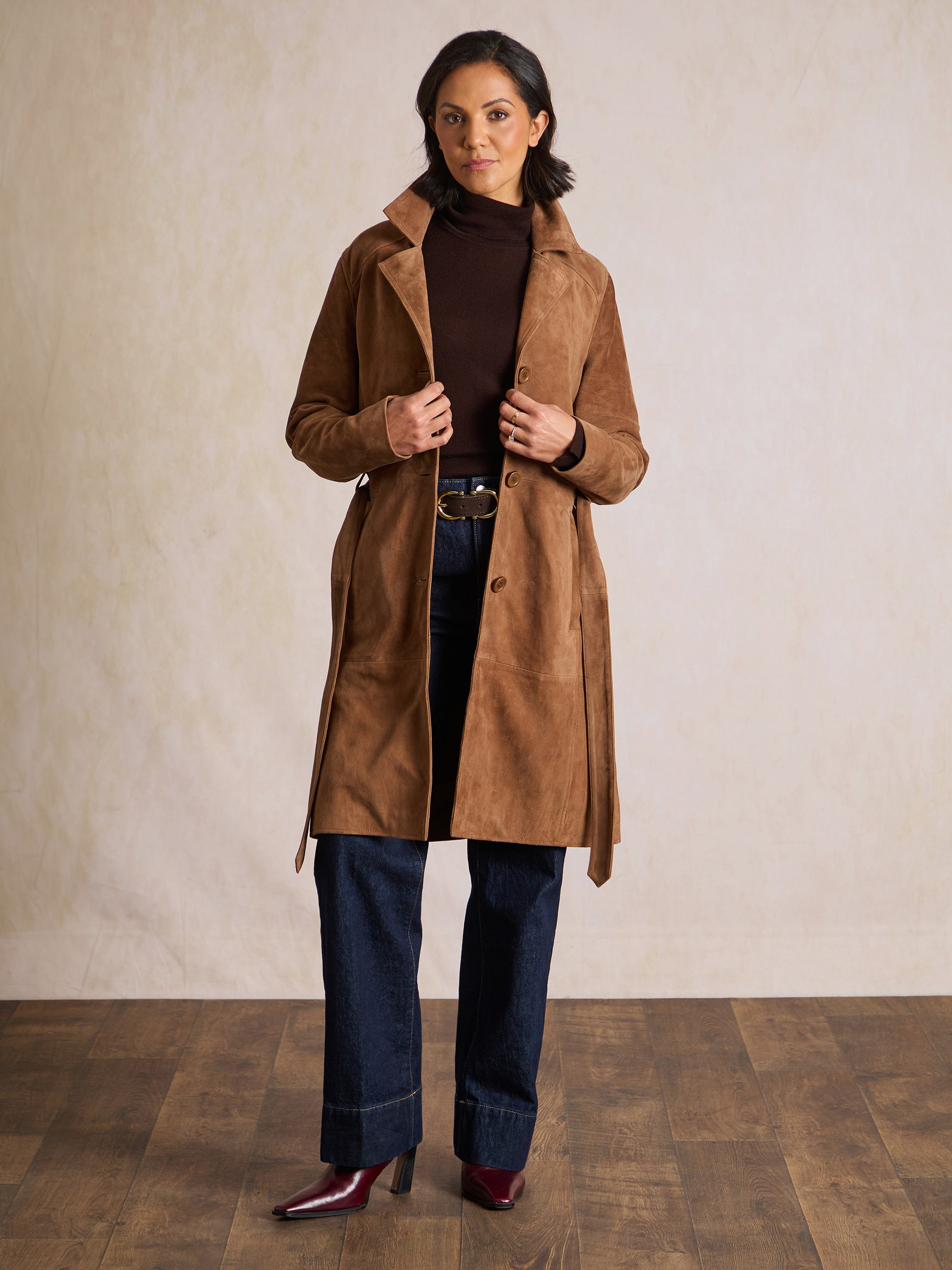 Staveley Suede Trench Coat