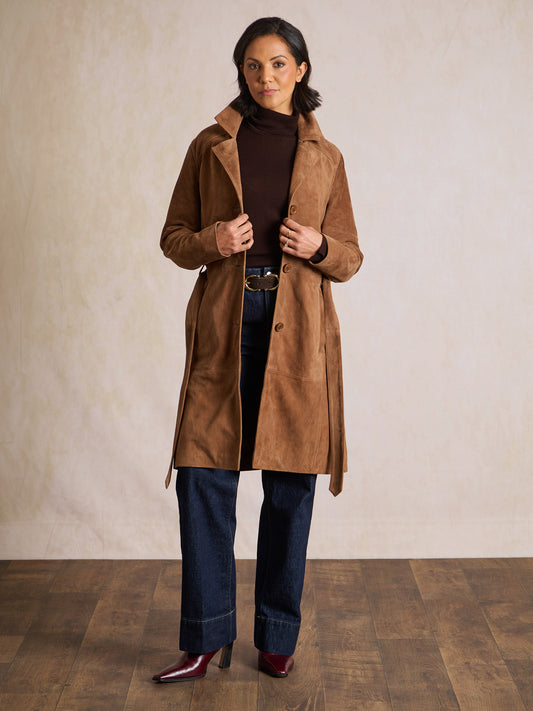 Staveley Suede Trench Coat