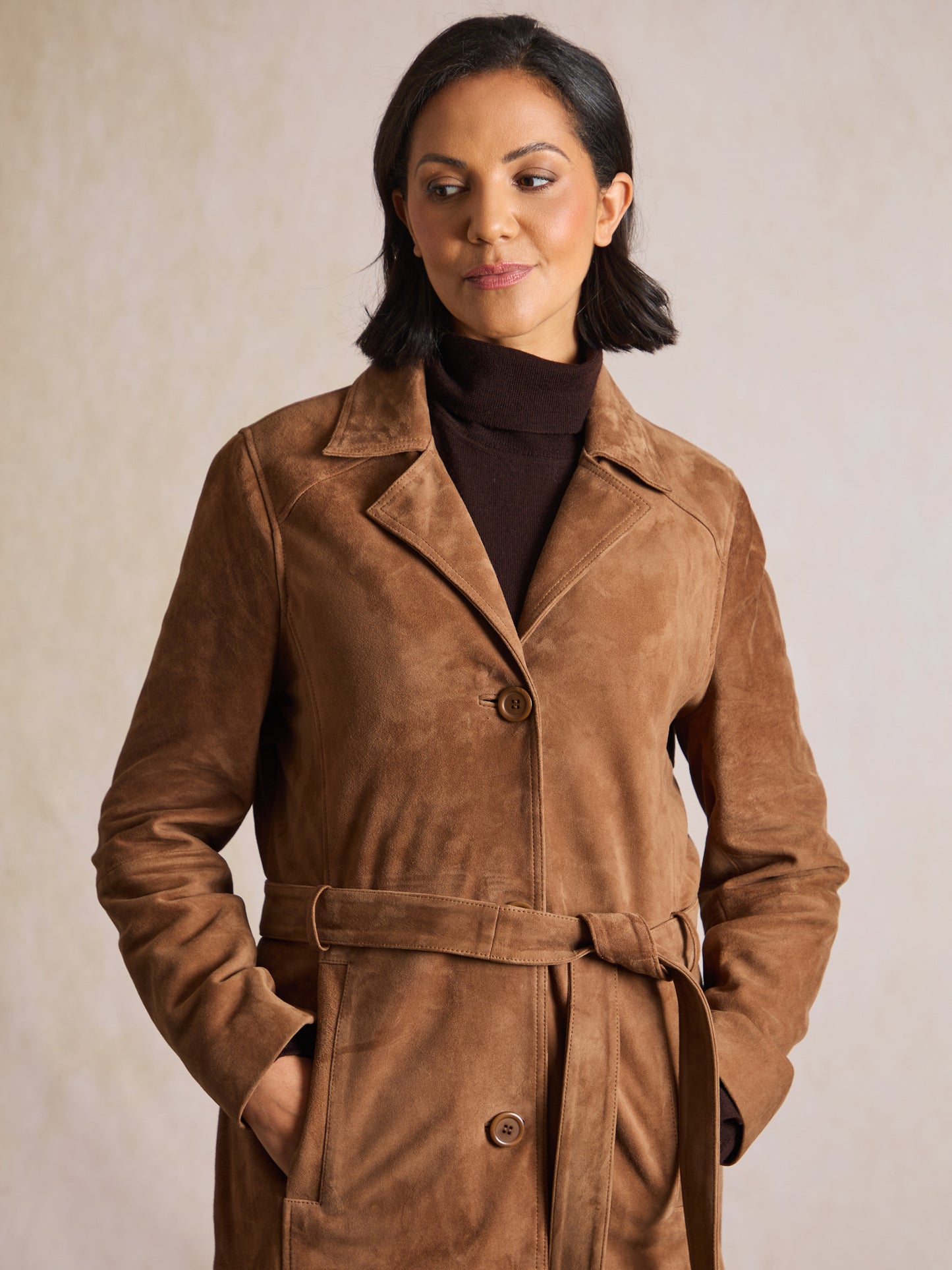 Staveley Suede Trench Coat