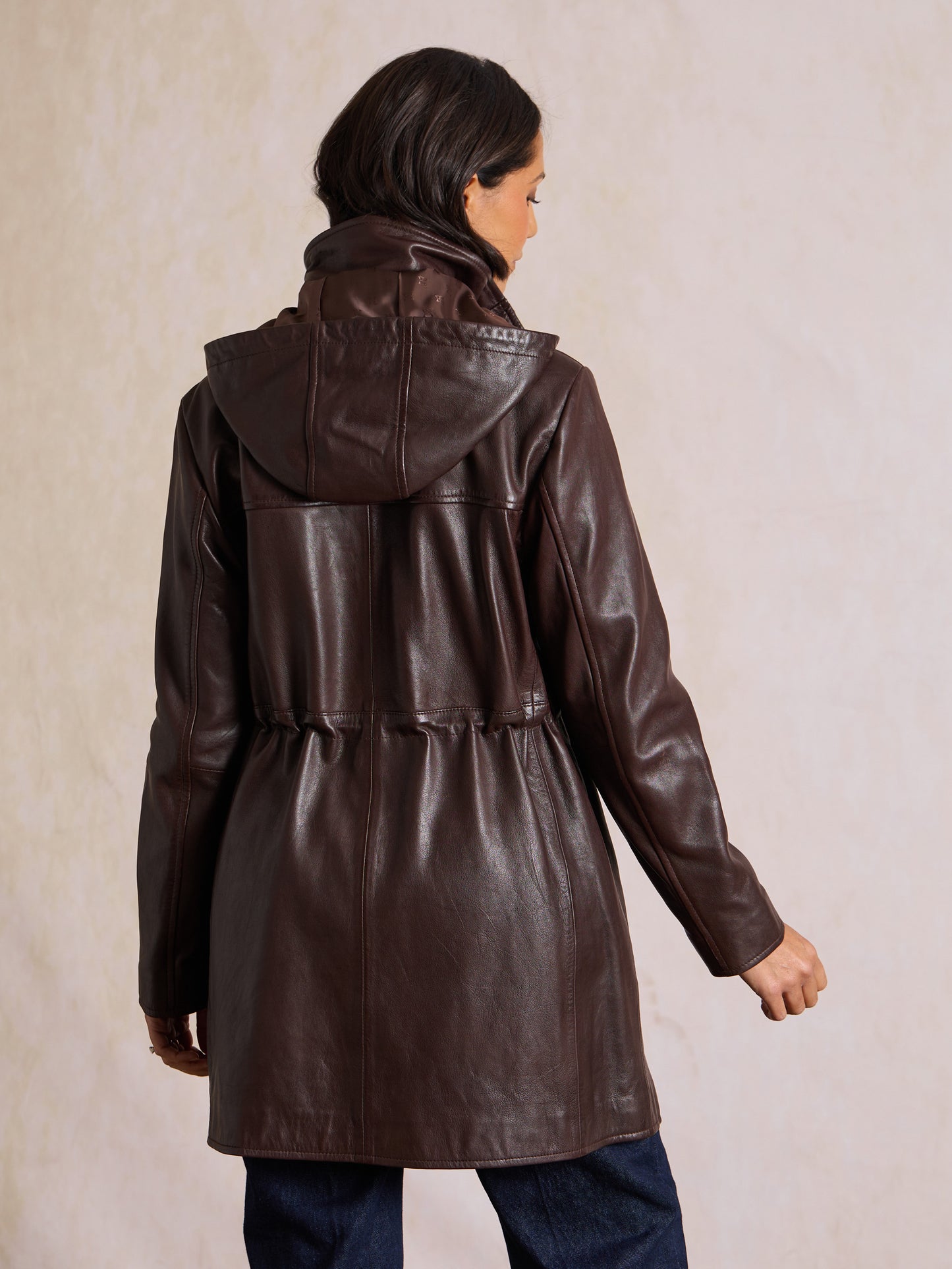 Arndale Hooded Leather Coat