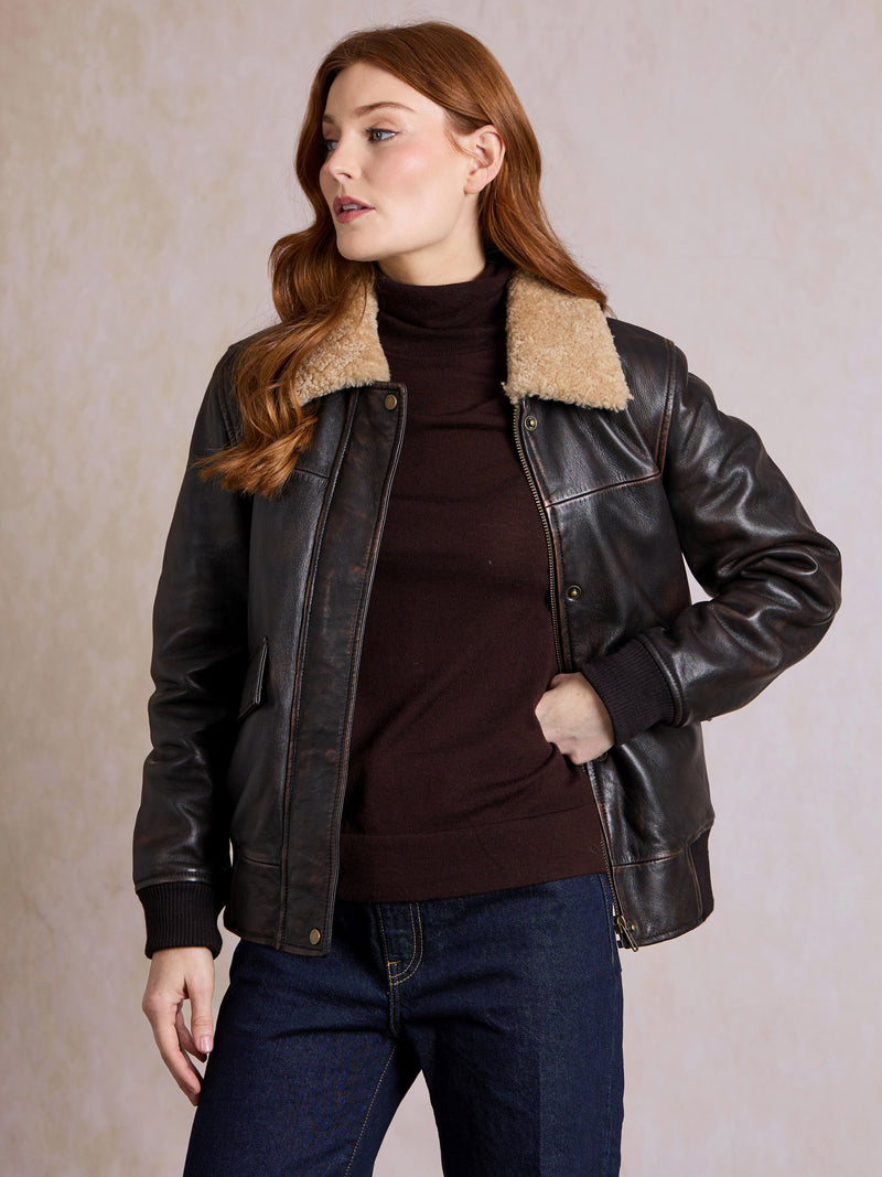 Armaside Leather Aviator Jacket