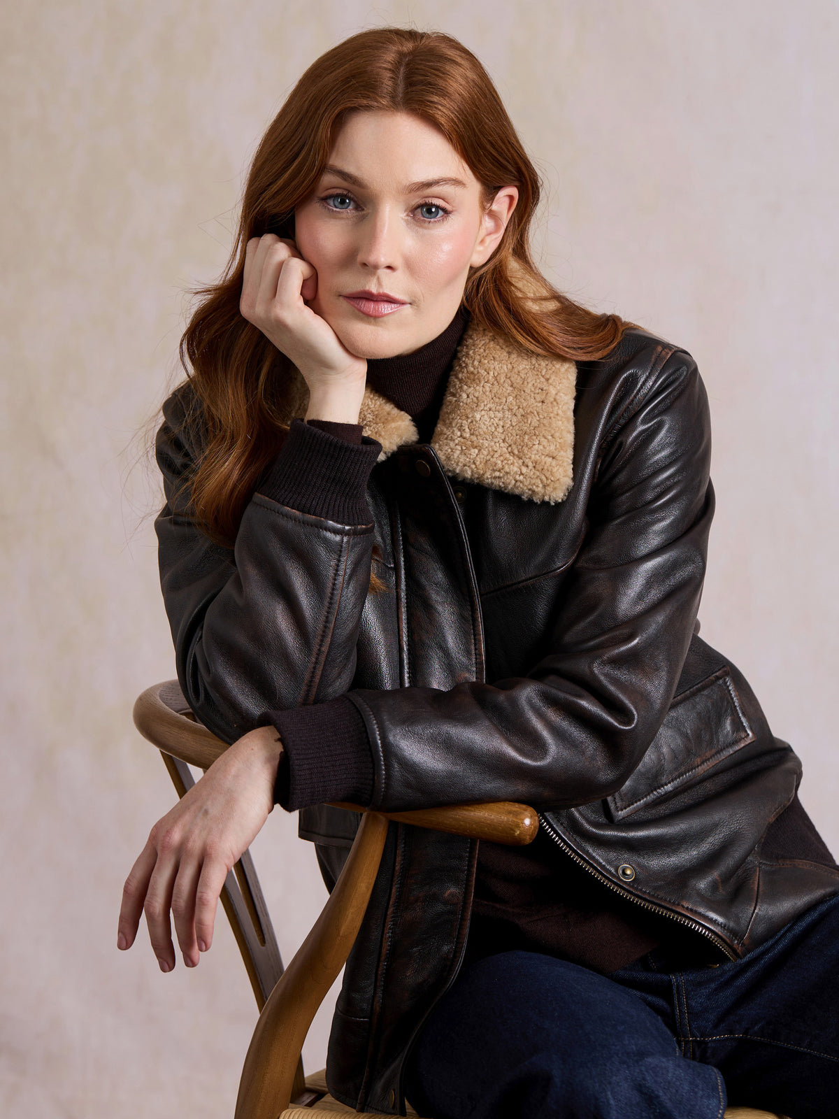 Armaside Leather Aviator Jacket