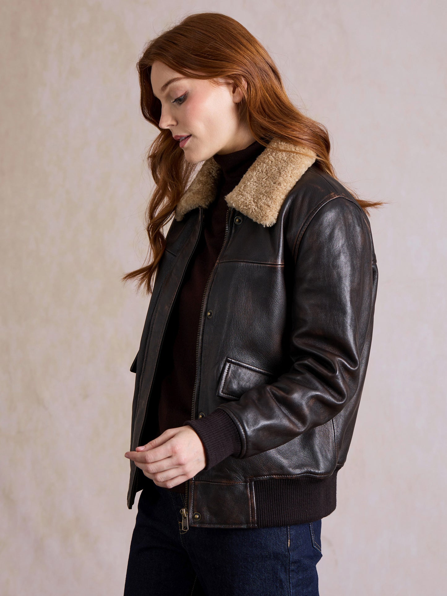 Armaside Leather Aviator Jacket