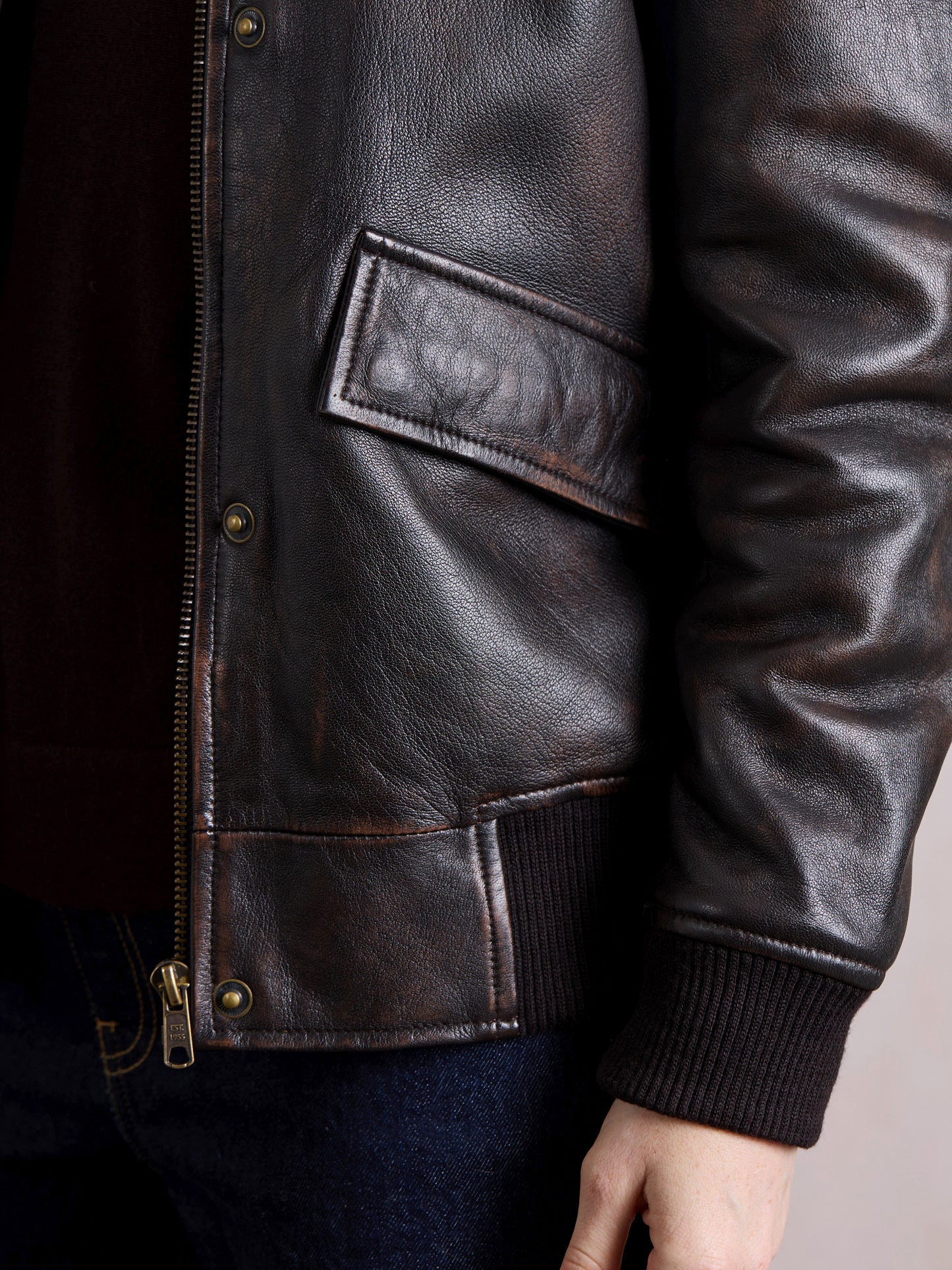 Armaside Leather Aviator Jacket