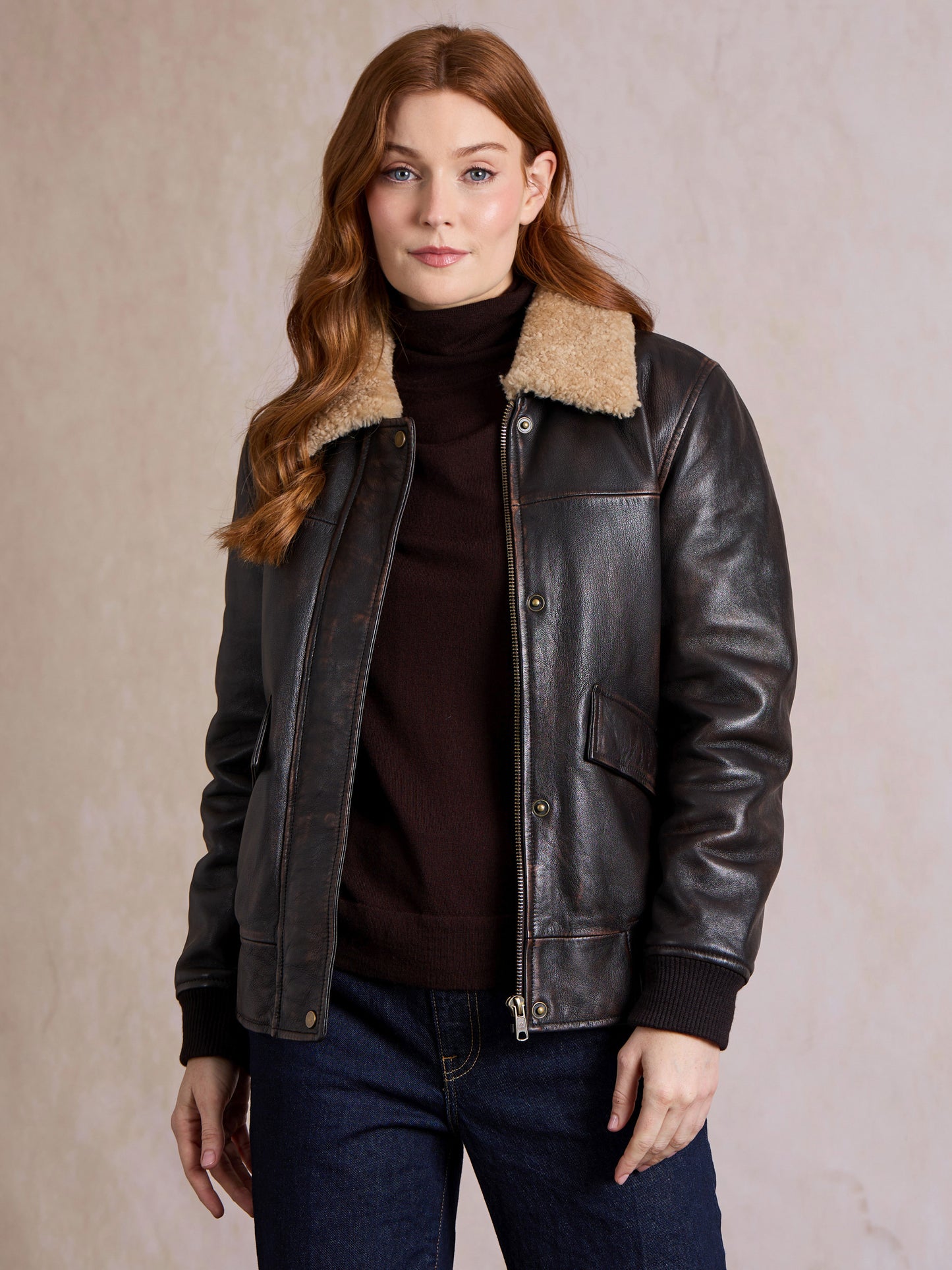 Armaside Leather Aviator Jacket