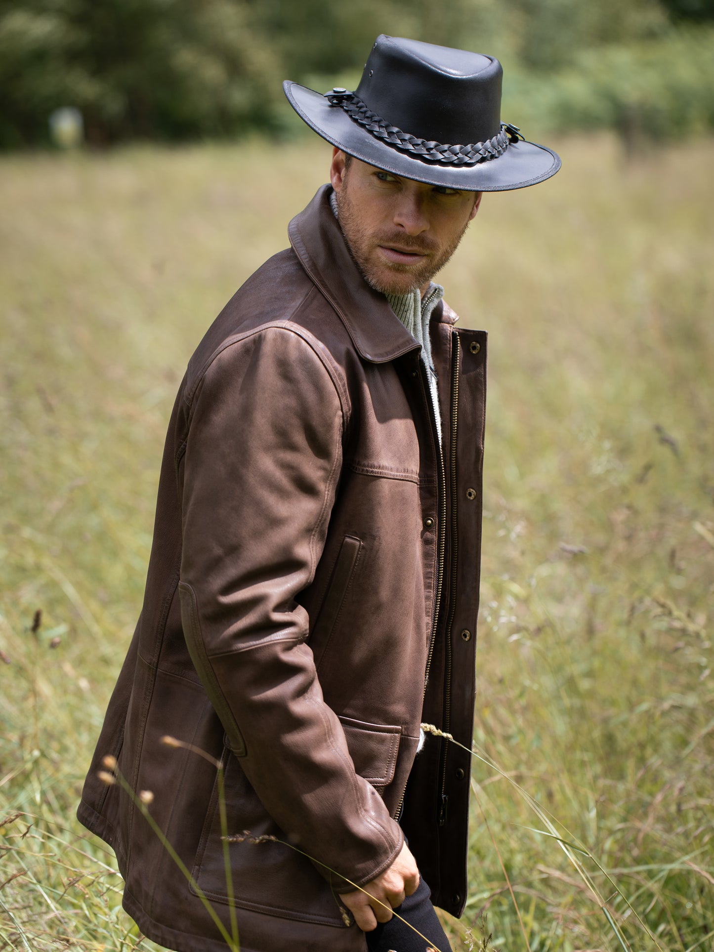 Outback III Australian Style Leather Hat