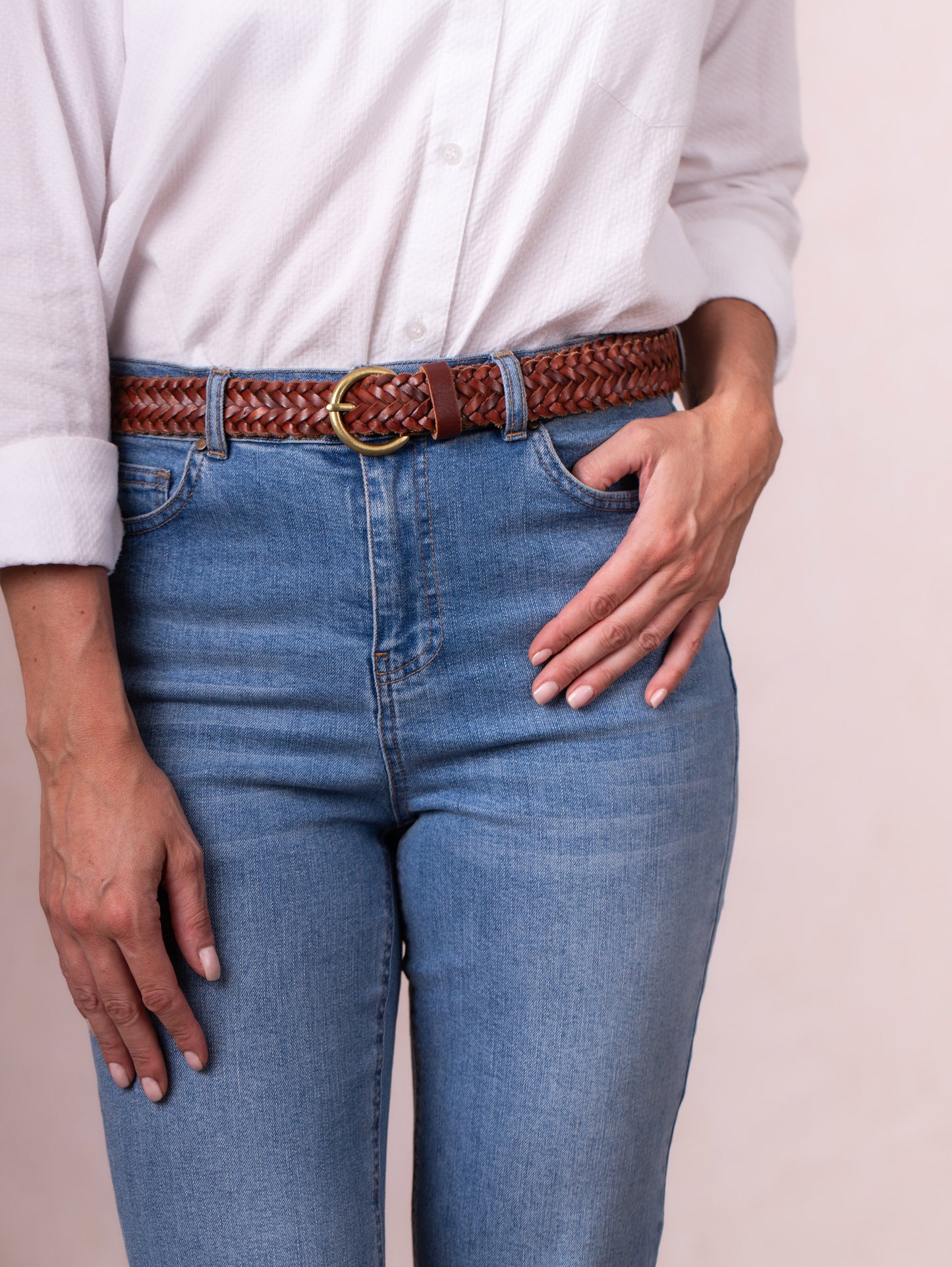 Waverton Leather Woven Belt