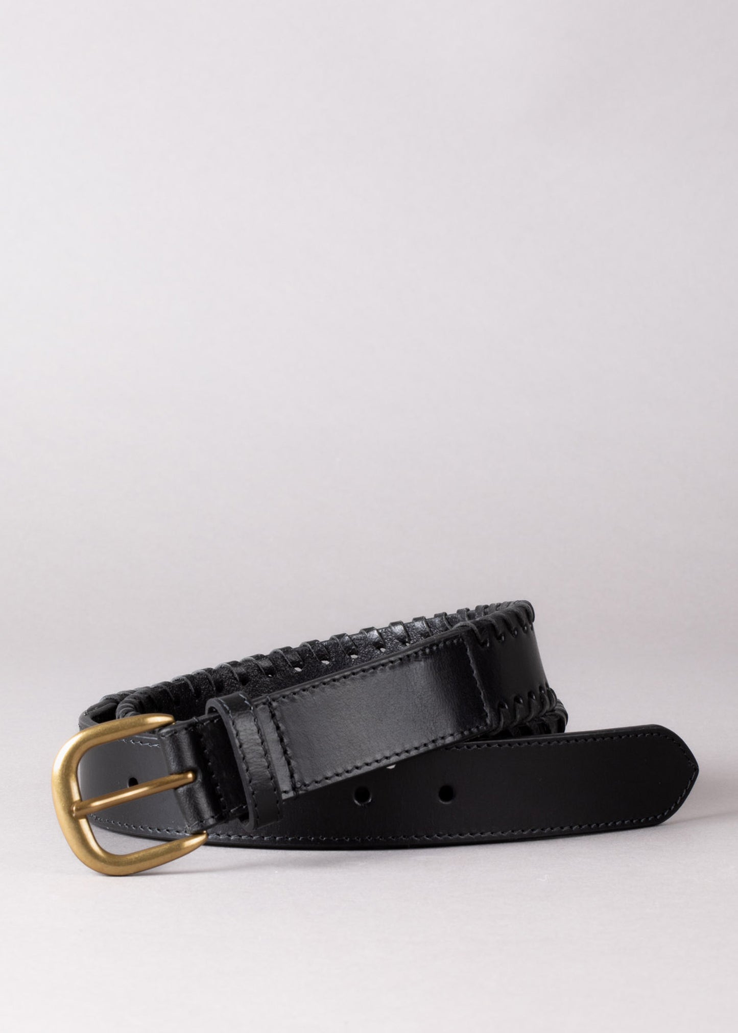 Wray Whip Stitch Leather Belt