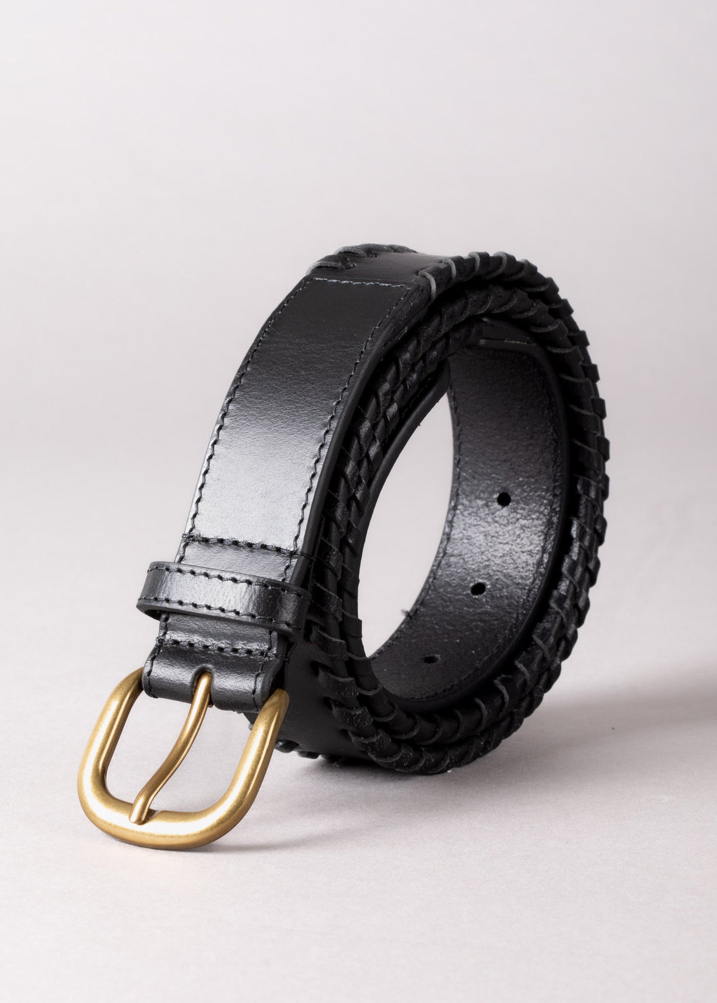 Wray Whip Stitch Leather Belt