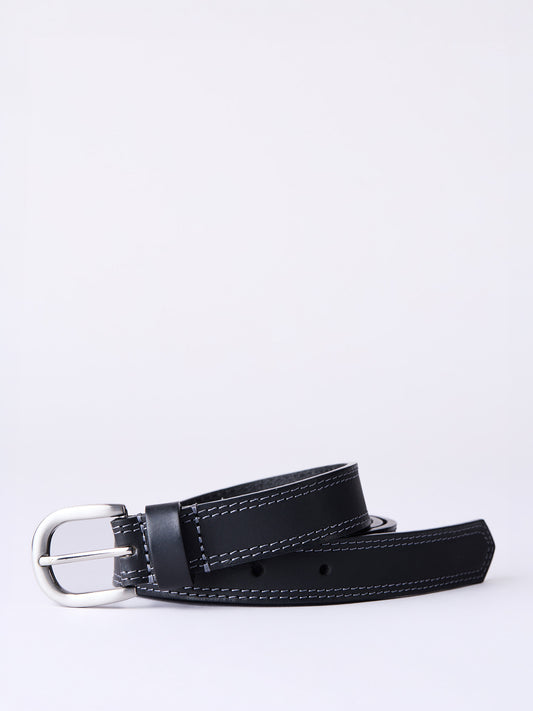 Keisley Twin Stitch Leather Belt