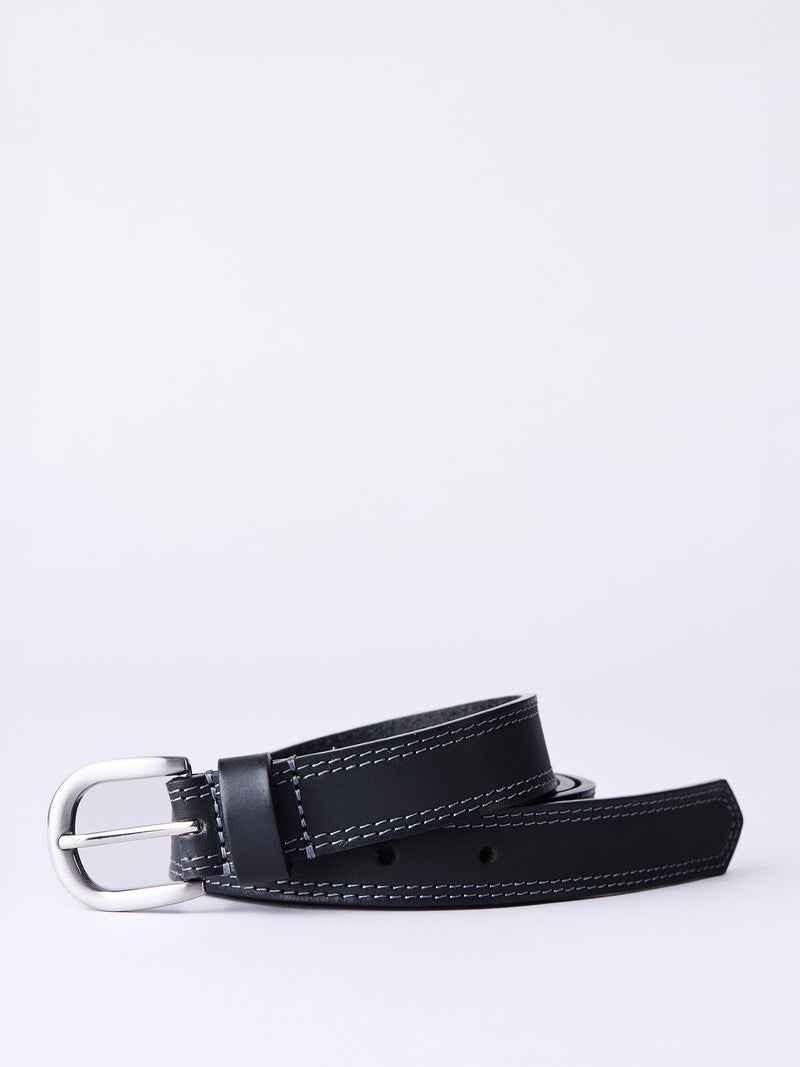 Keisley Twin Stitch Leather Belt