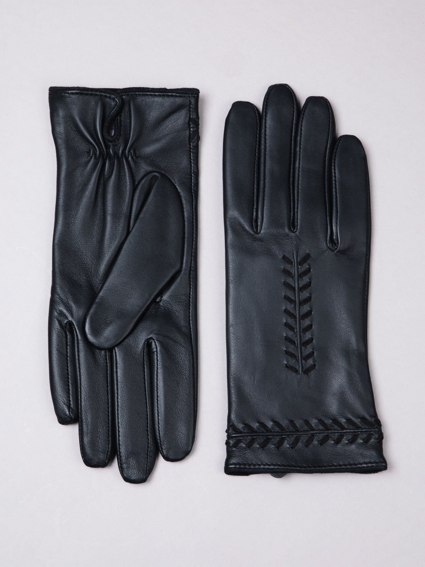 Suzie Stitch Detail Leather Gloves