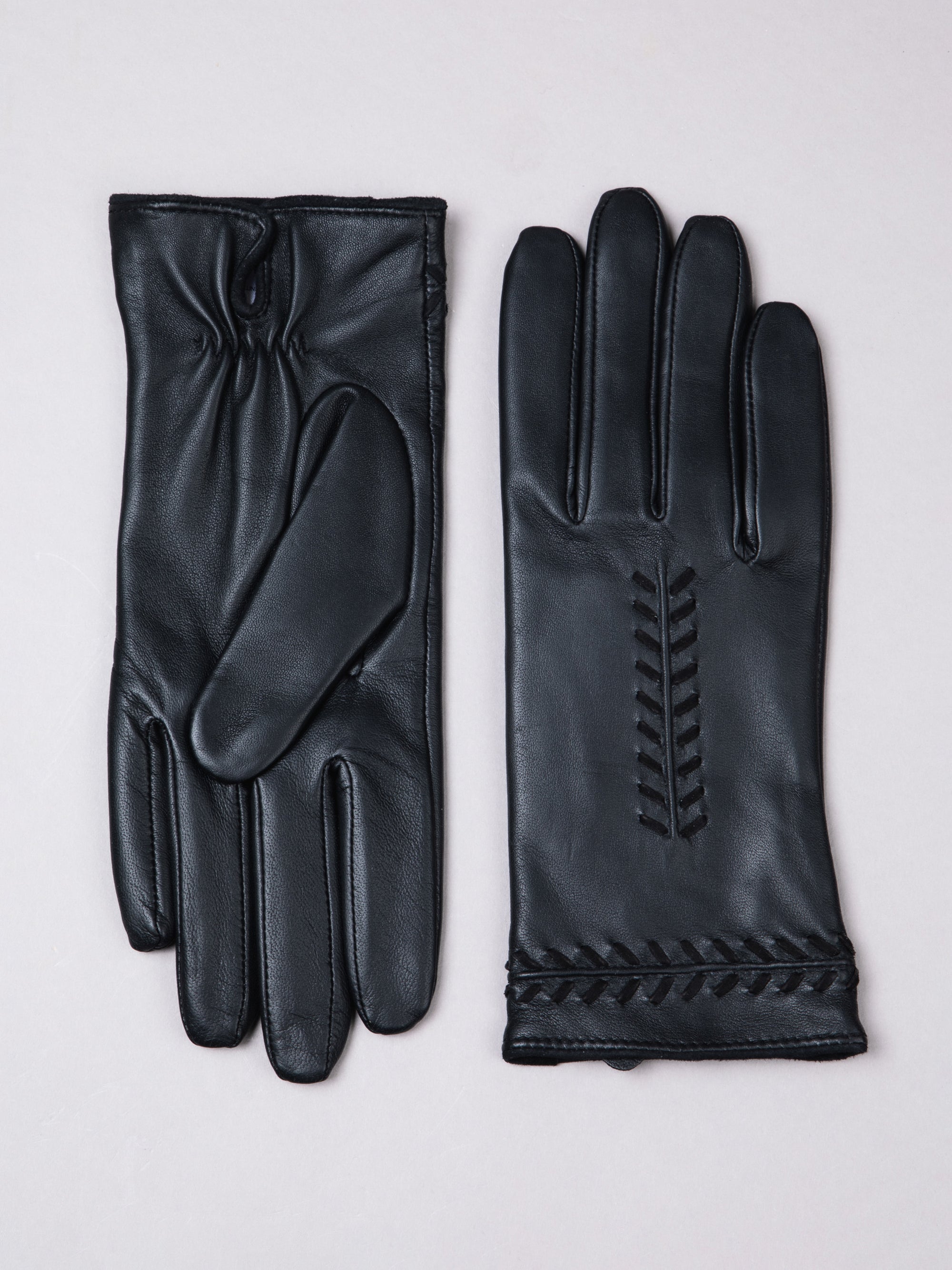 Suzie Stitch Detail Leather Gloves