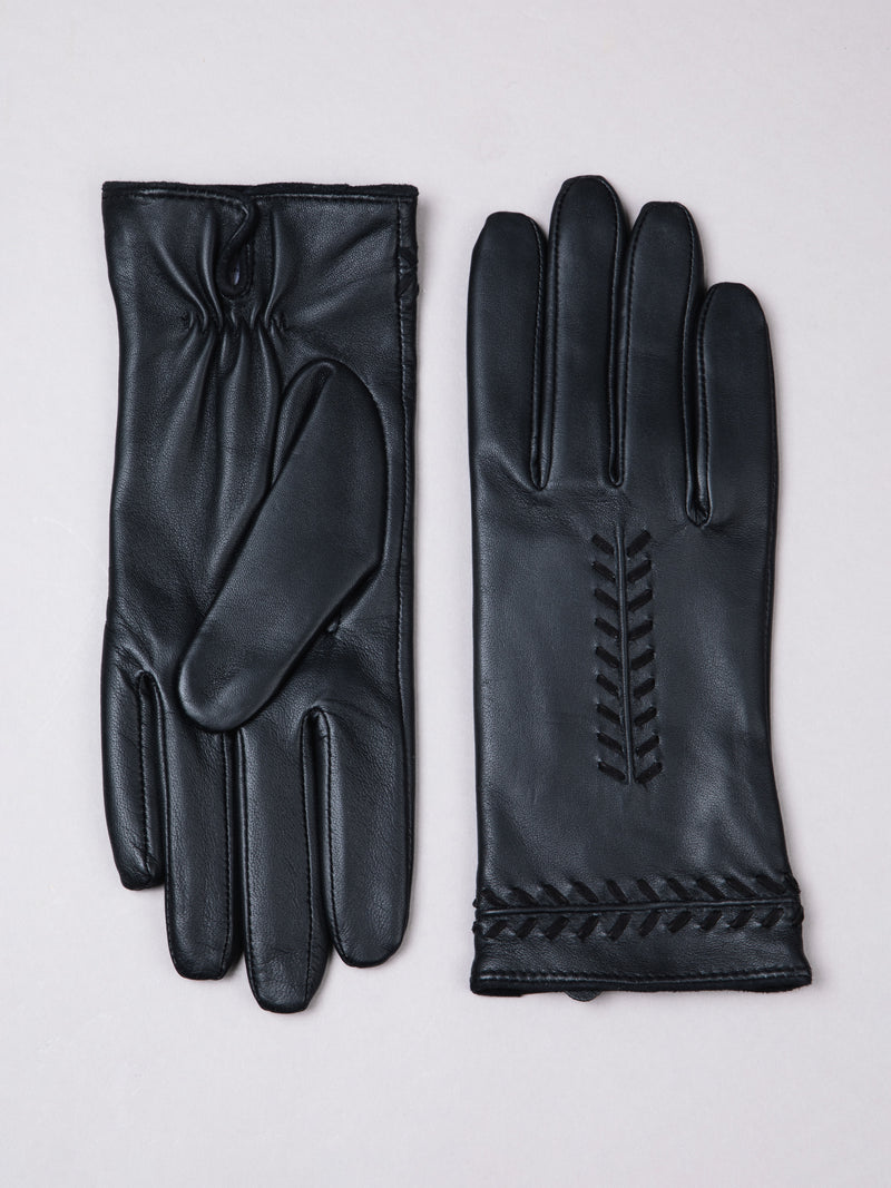 Suzie Stitch Detail Leather Gloves