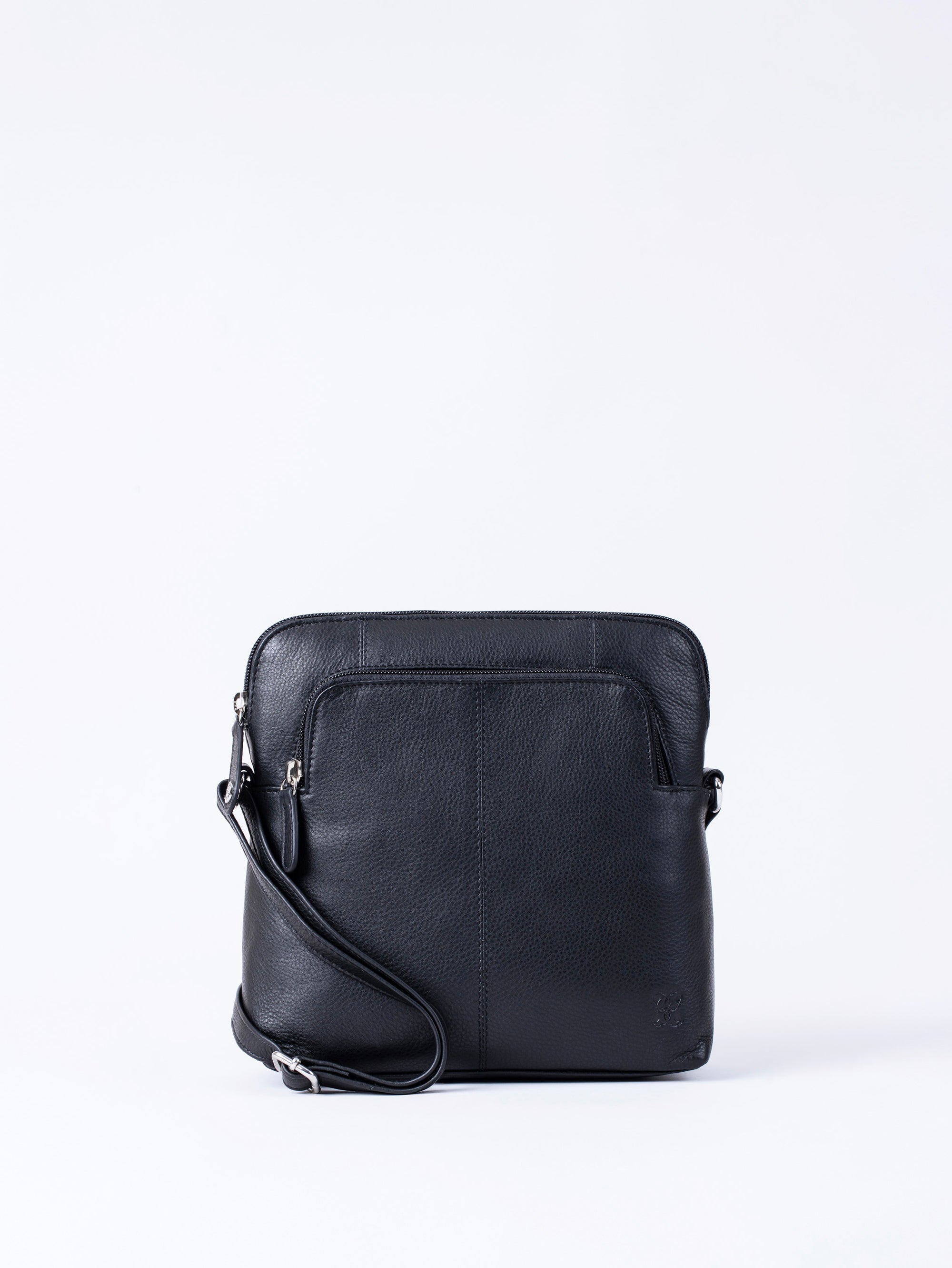 Raven Leather Cross Body Bag