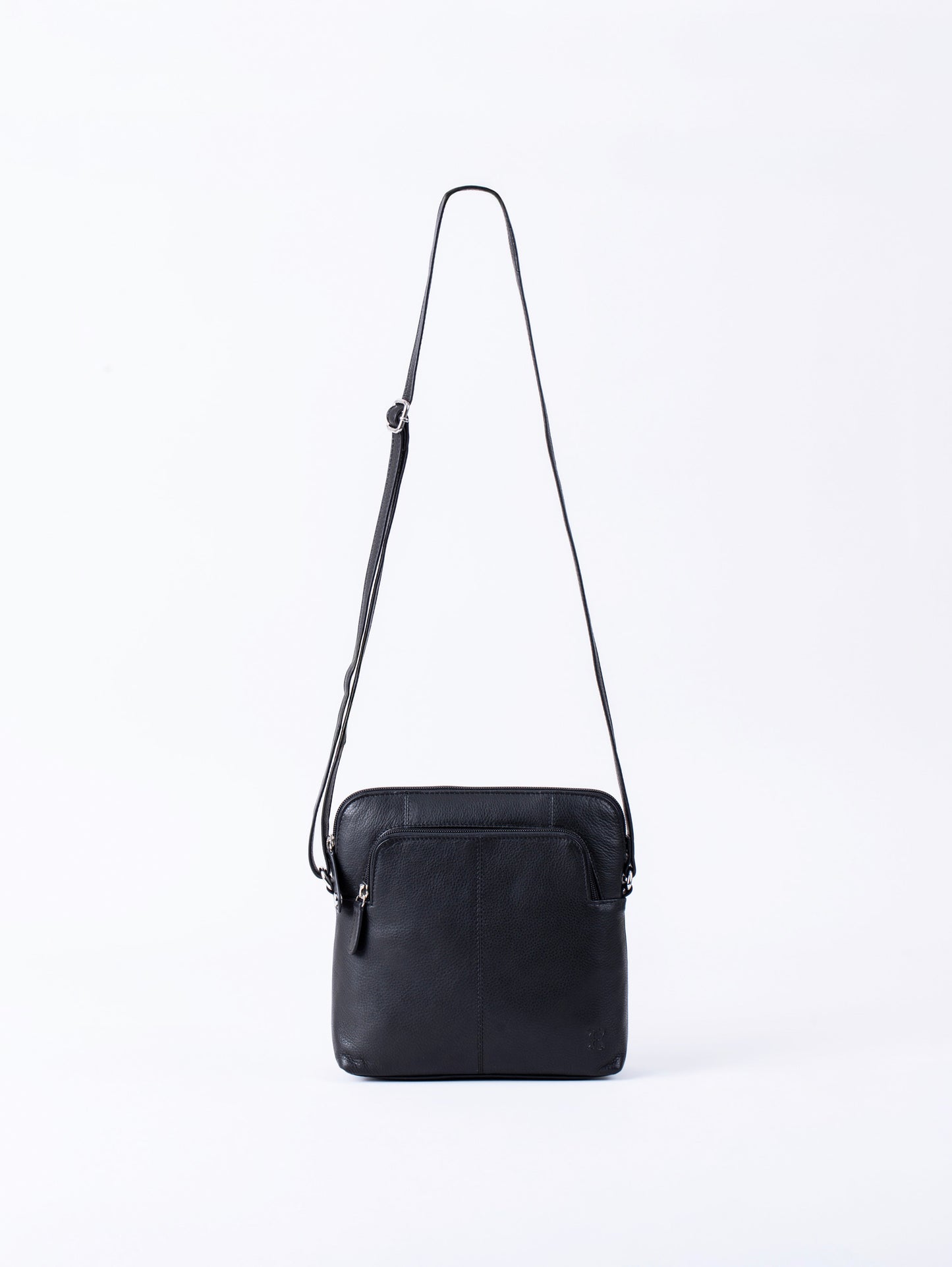 Raven Leather Cross Body Bag