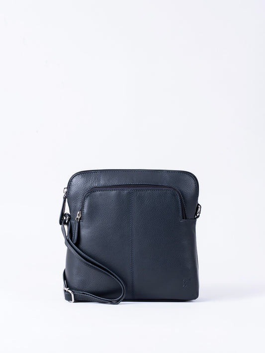 Raven Leather Cross Body Bag