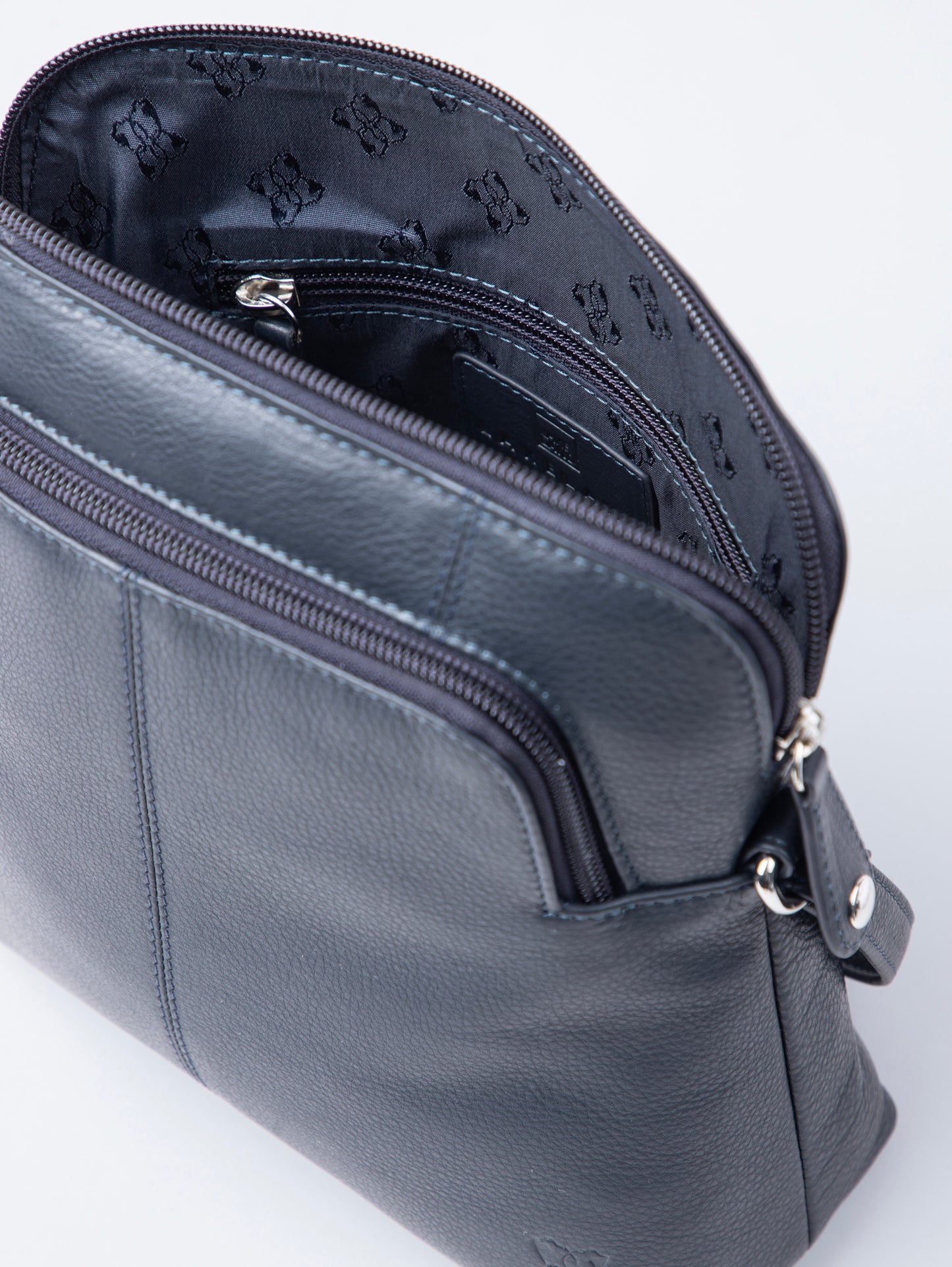 Raven Leather Cross Body Bag
