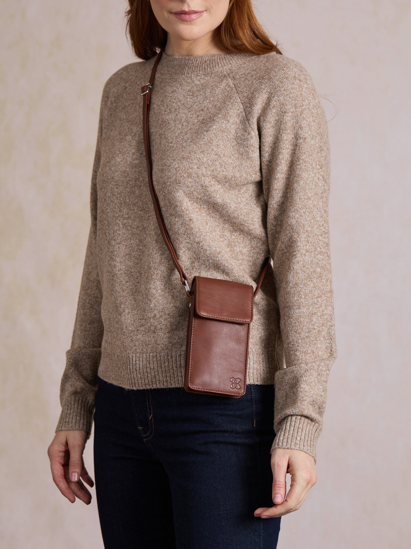 Bowness Leather Cross Body Phone Pouch