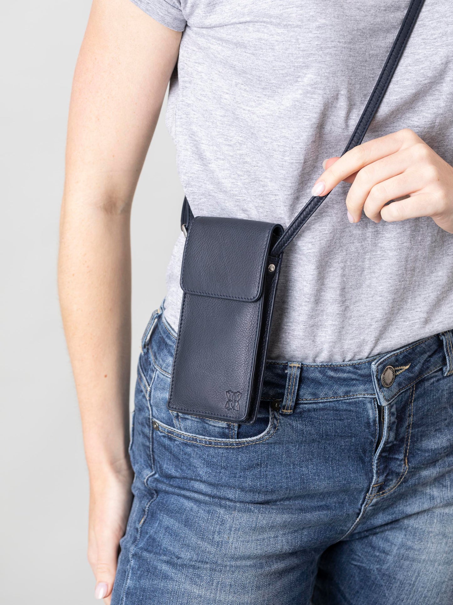 Bowness Leather Cross Body Phone Pouch