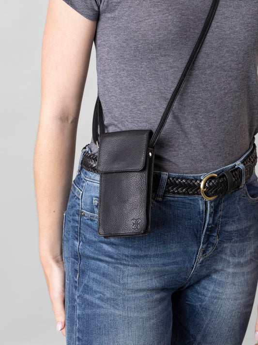 Bowness Leather Cross Body Phone Pouch