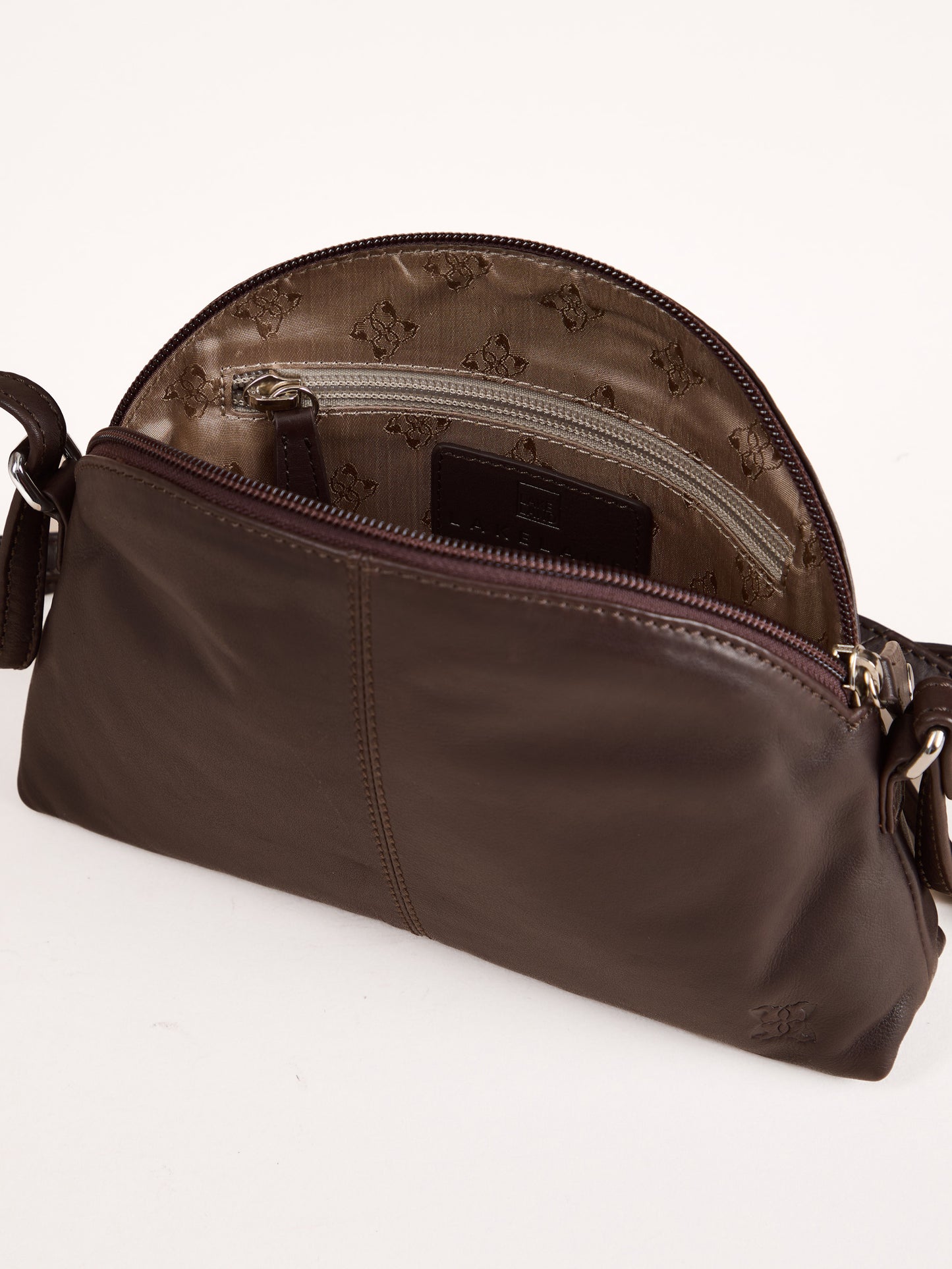 Elterwater Curved Leather Cross Body Bag