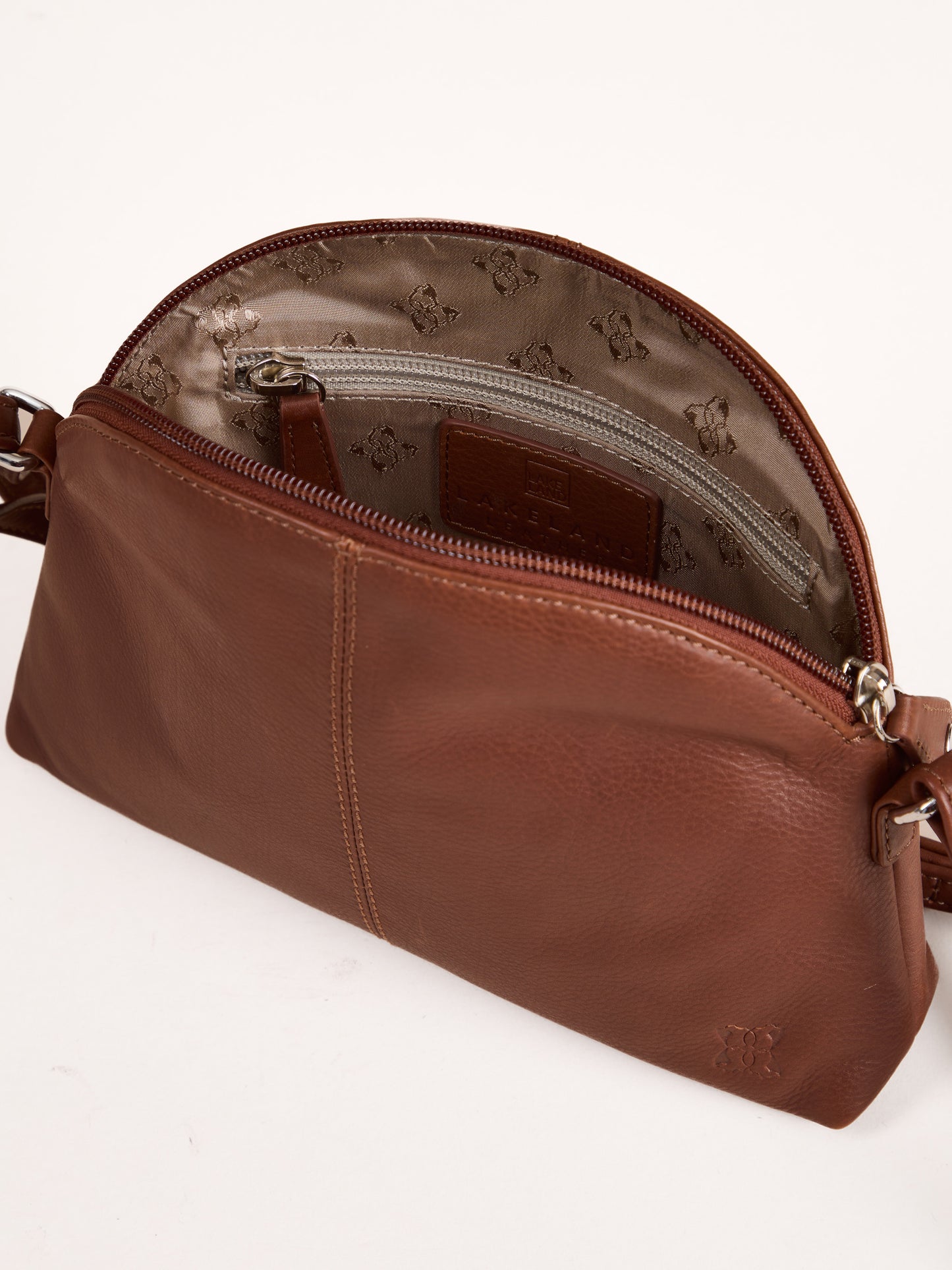 Elterwater Curved Leather Cross Body Bag