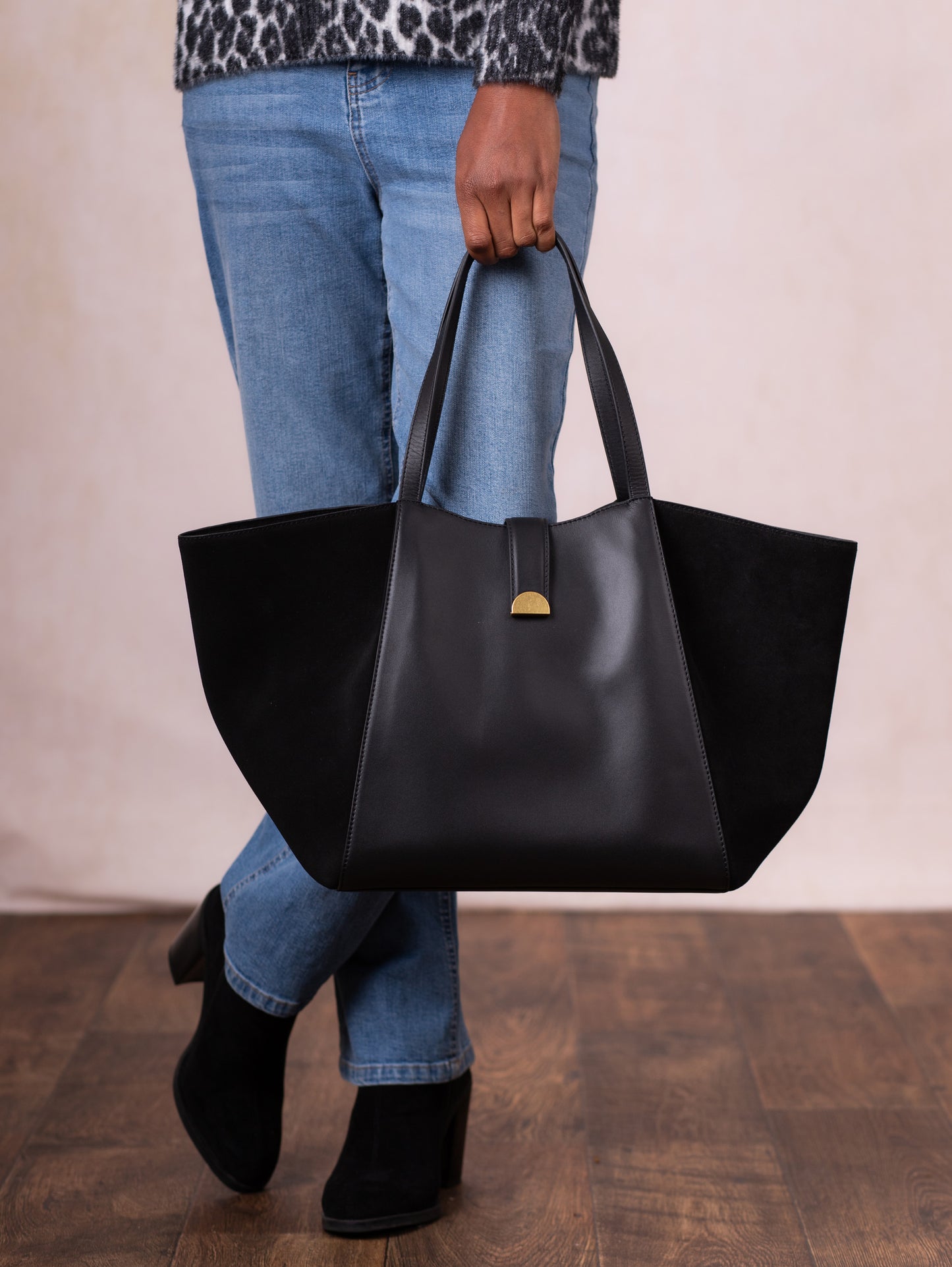 Hardwick Leather and Suede Tote Bag