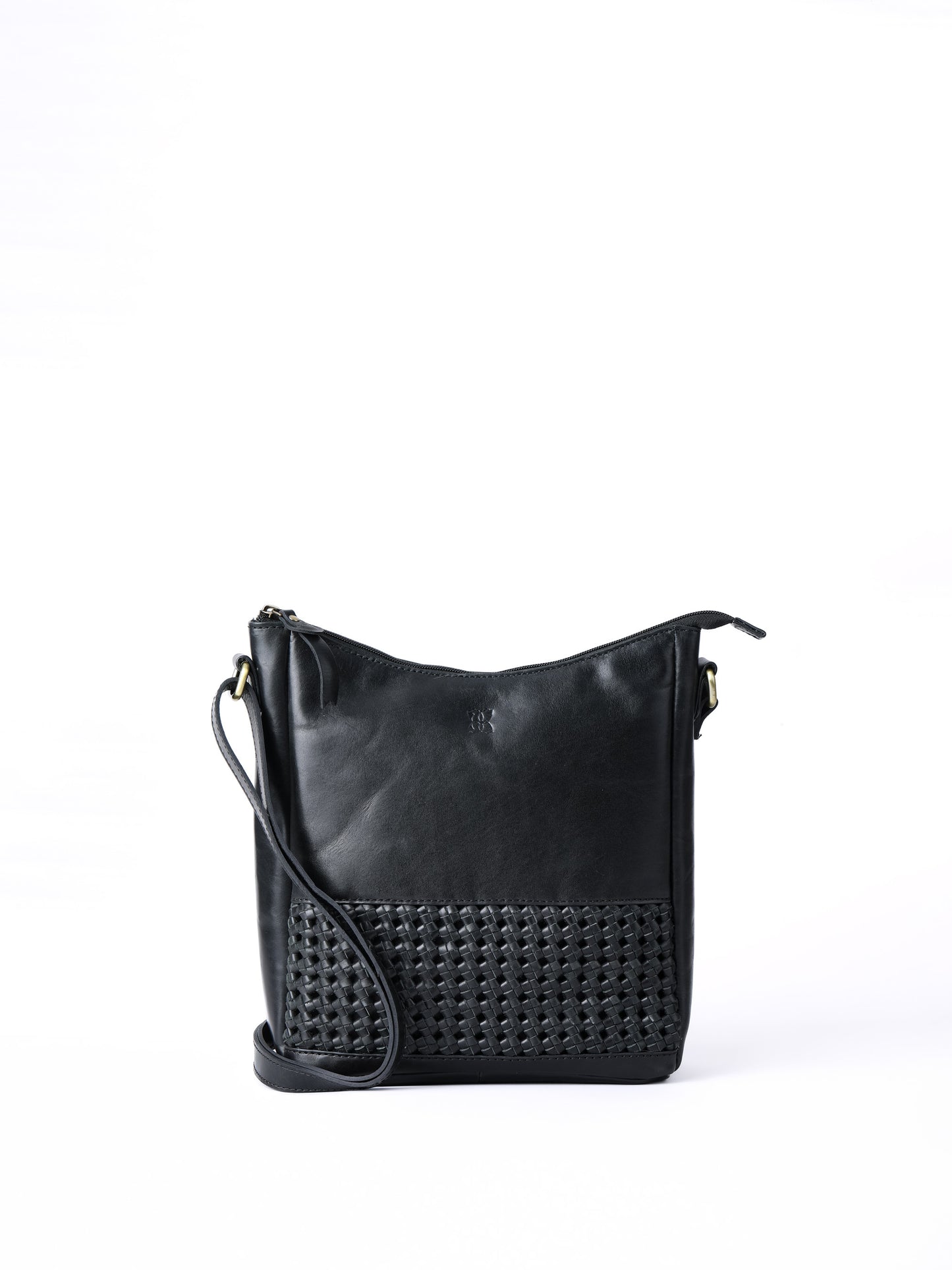 Waverton Woven Medium Leather Cross Body Bag
