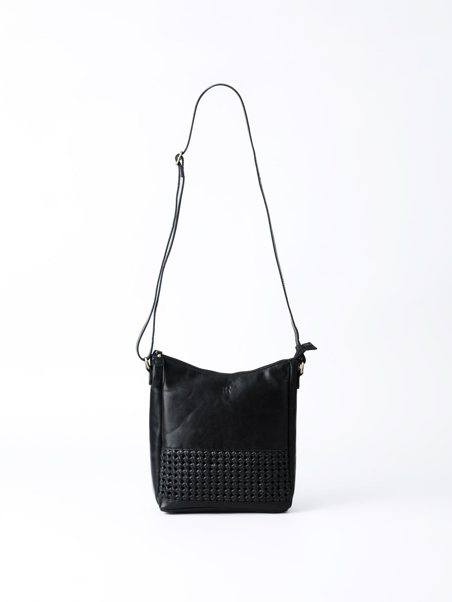 Waverton Woven Medium Leather Cross Body Bag