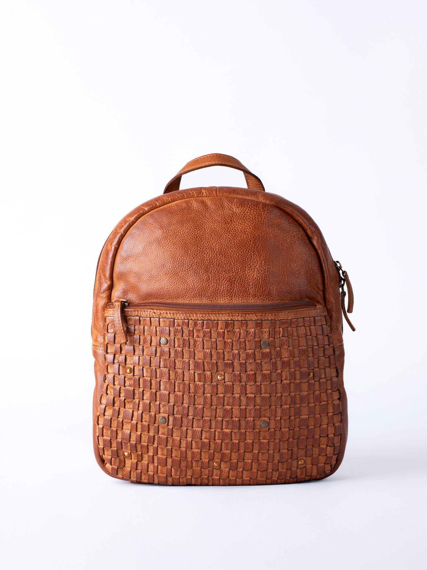 Storrs Woven Leather Backpack