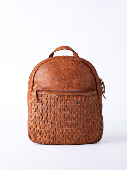 Storrs Woven Leather Backpack