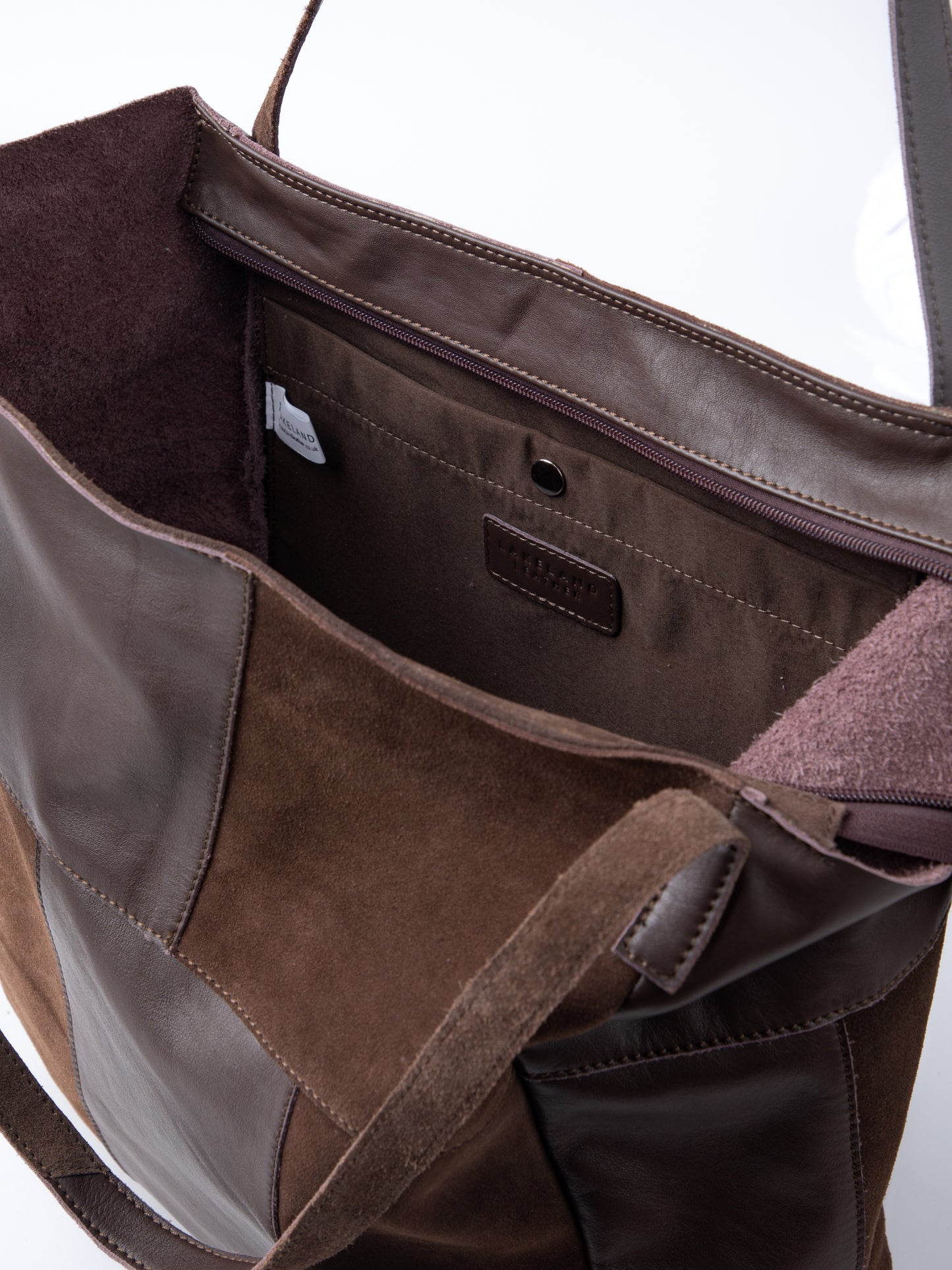 Tarn Hows Leather and Suede Tote Bag