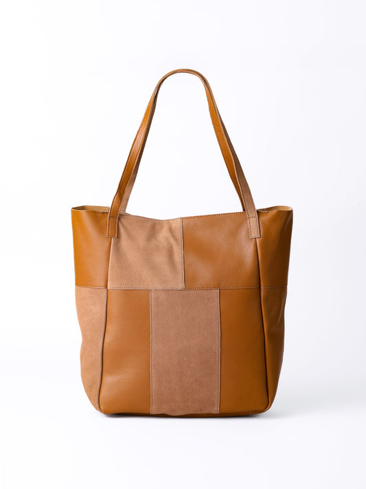 Tarn Hows Leather and Suede Tote Bag